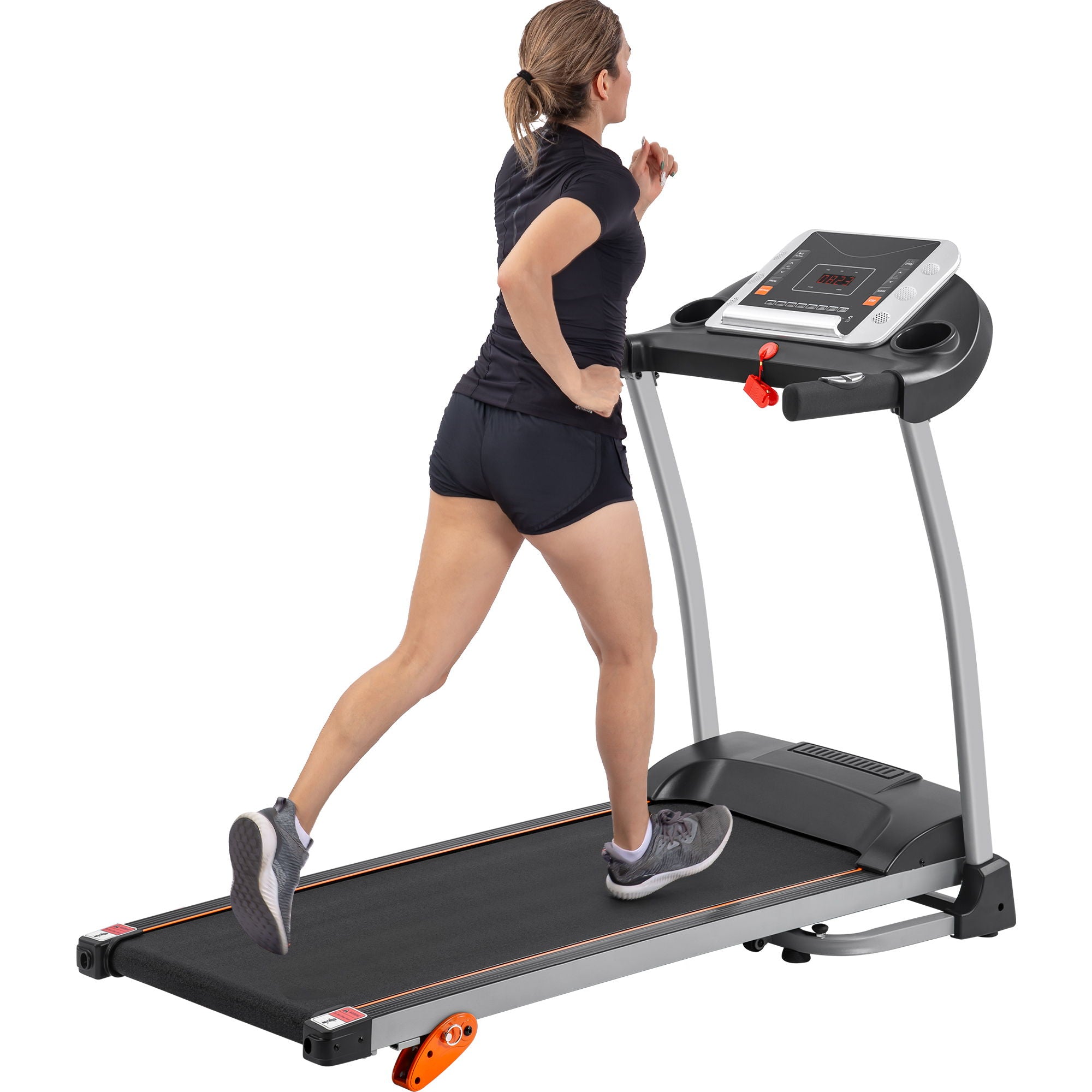 Foldable Treadmill With Incline For Running Walking Exercise - Black