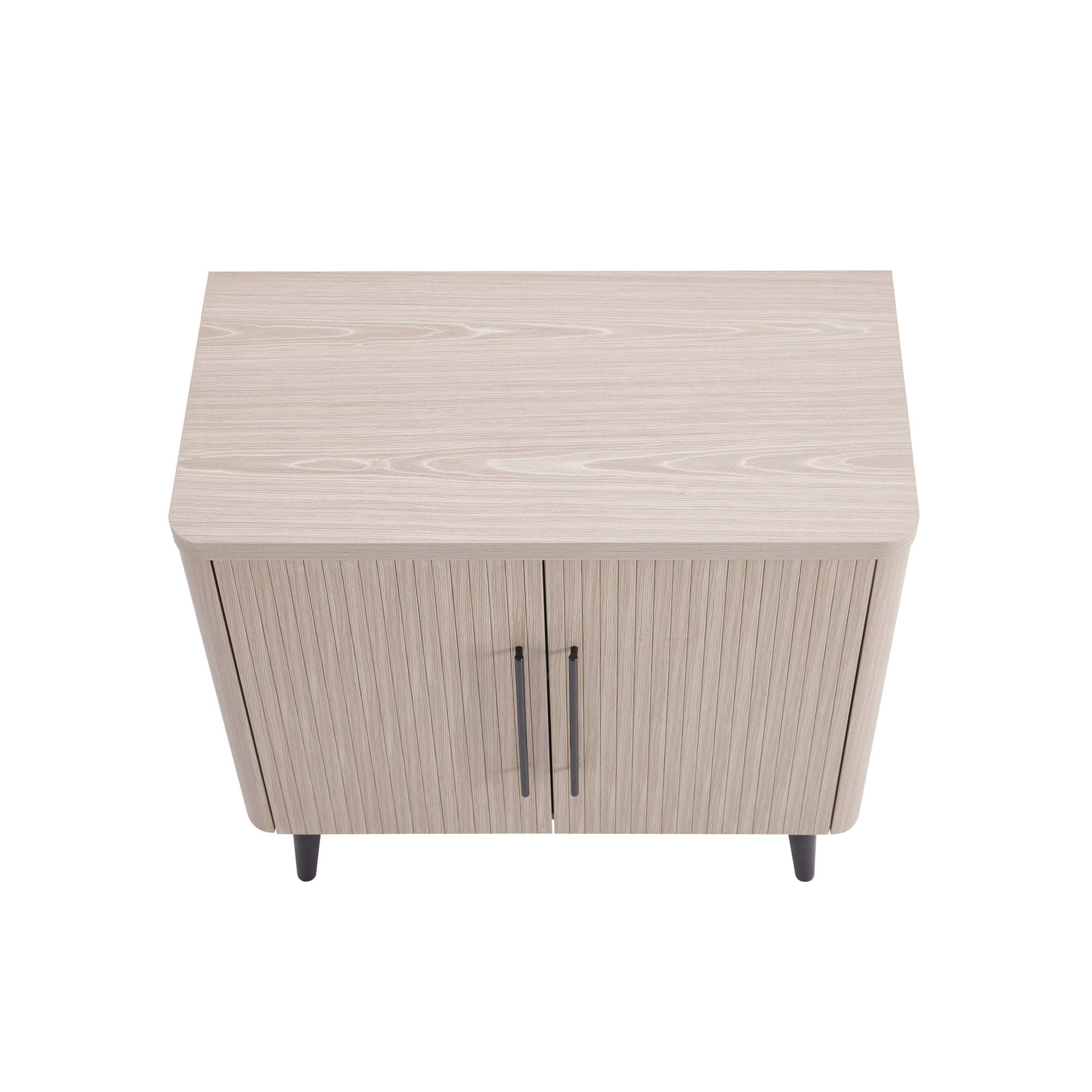 Jodie - Fluted Accent Cabinet - Oak