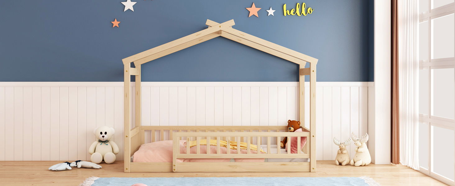 Bed House Bed Frame With Fence