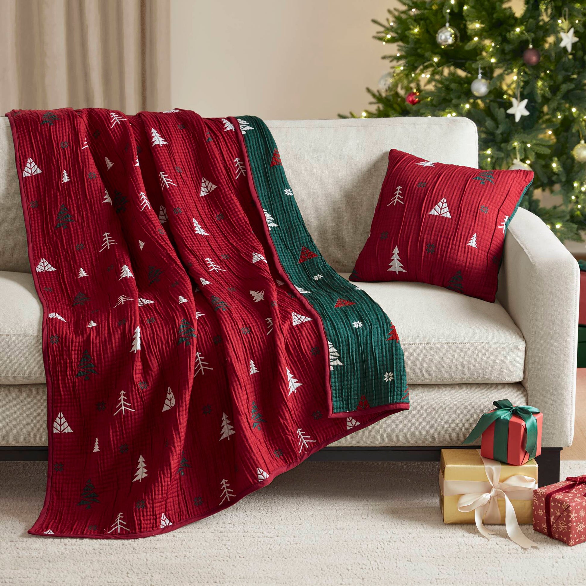 Winter-50x60'-Throw-Set,Red-Throw-Blankets