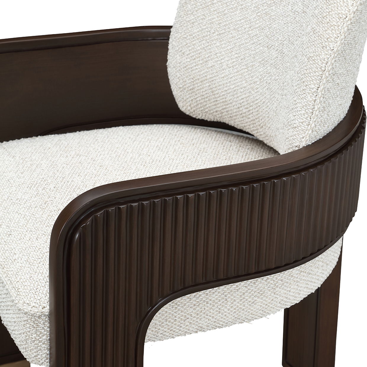 West Kensington - Dining Arm Chair - Buff / Medium Espresso