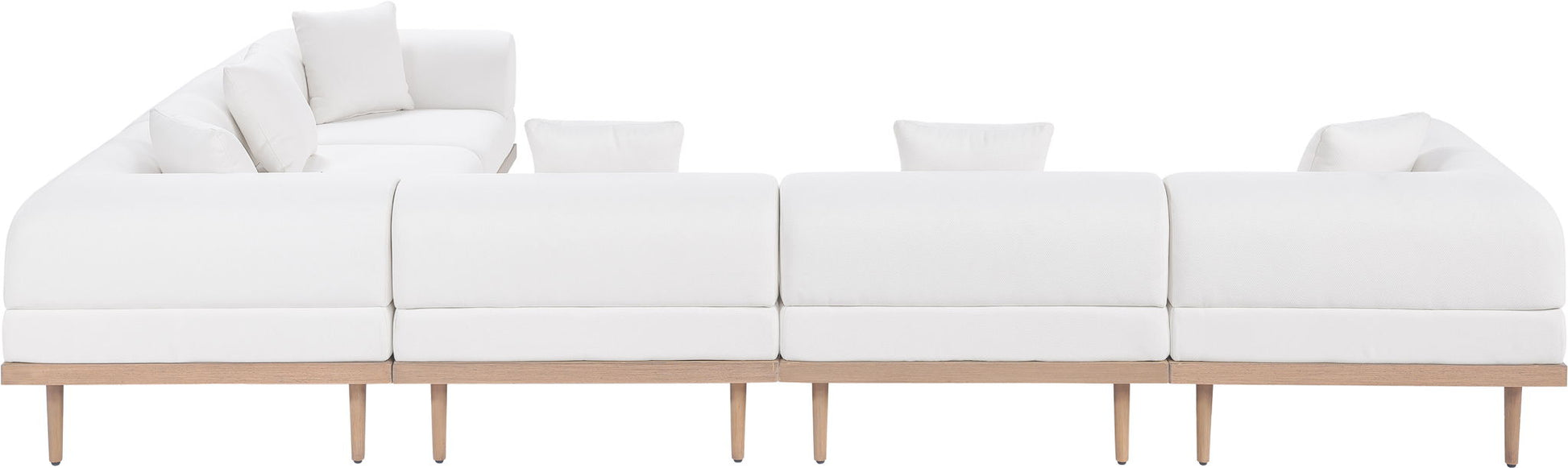 Laguna - 6 Piece 142" Outdoor Patio Modular Sectional - Best Buy Furniture