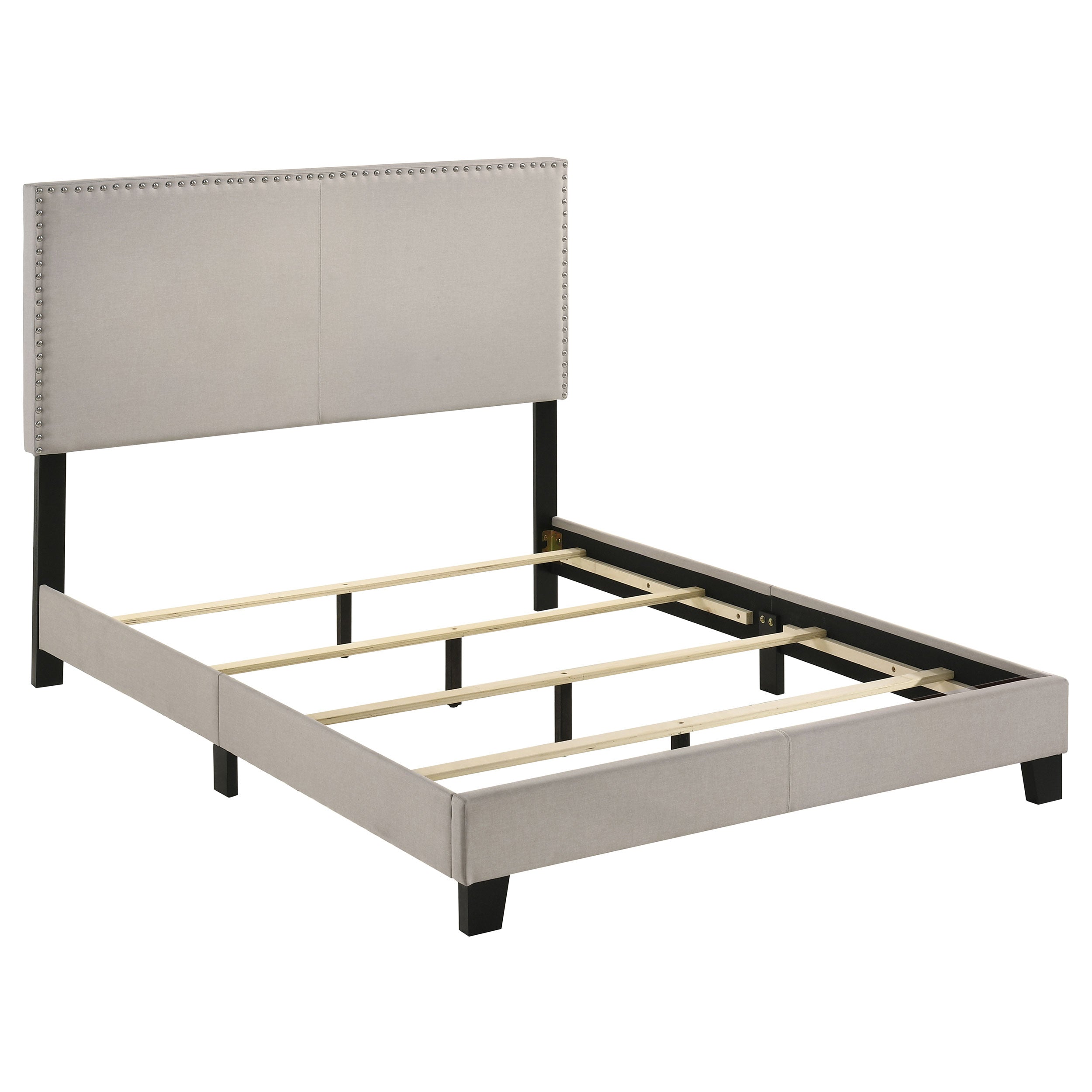 Boyd Upholstered Full Panel Bed Ivory-CoasterEveryday