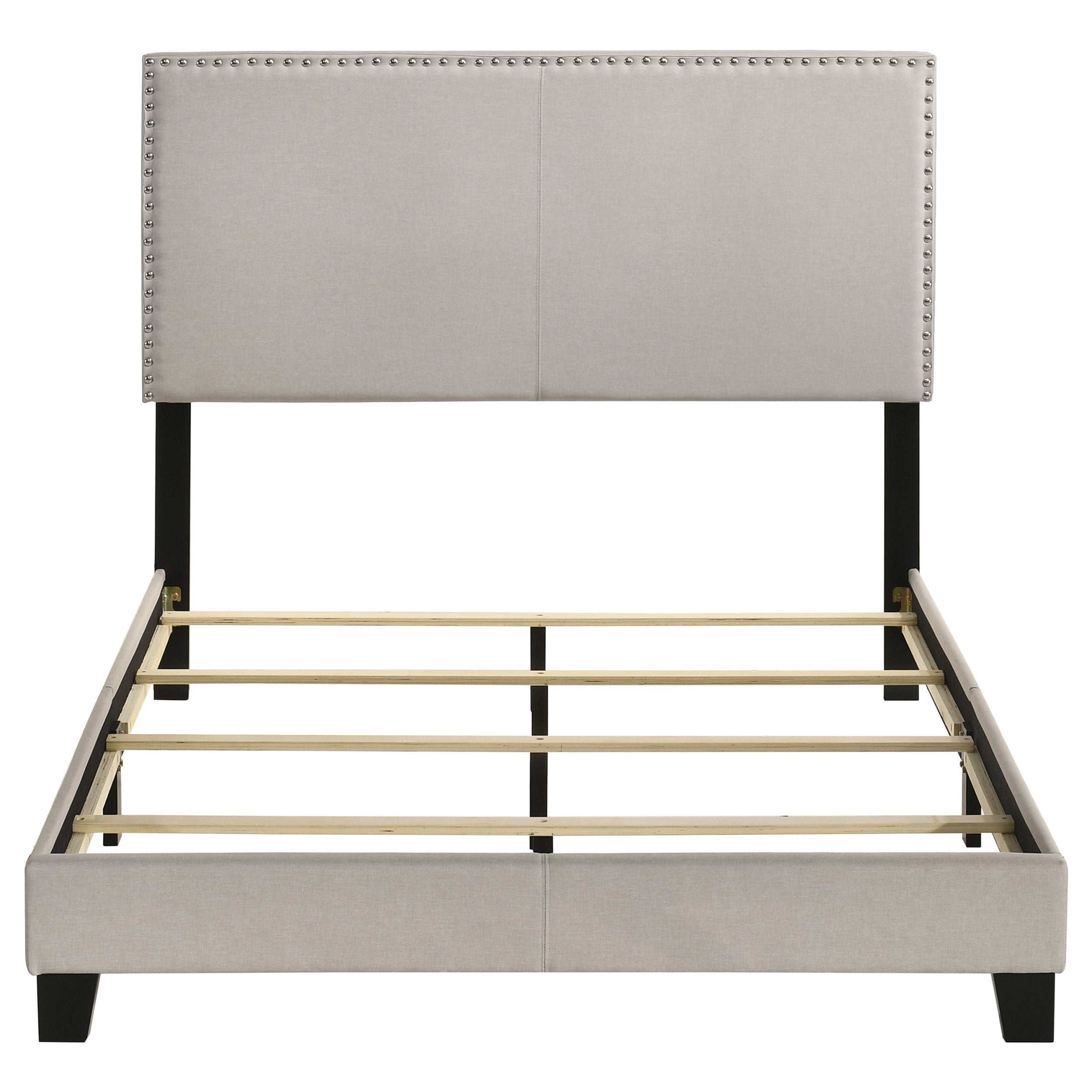 Boyd Upholstered Full Panel Bed Ivory-CoasterEveryday