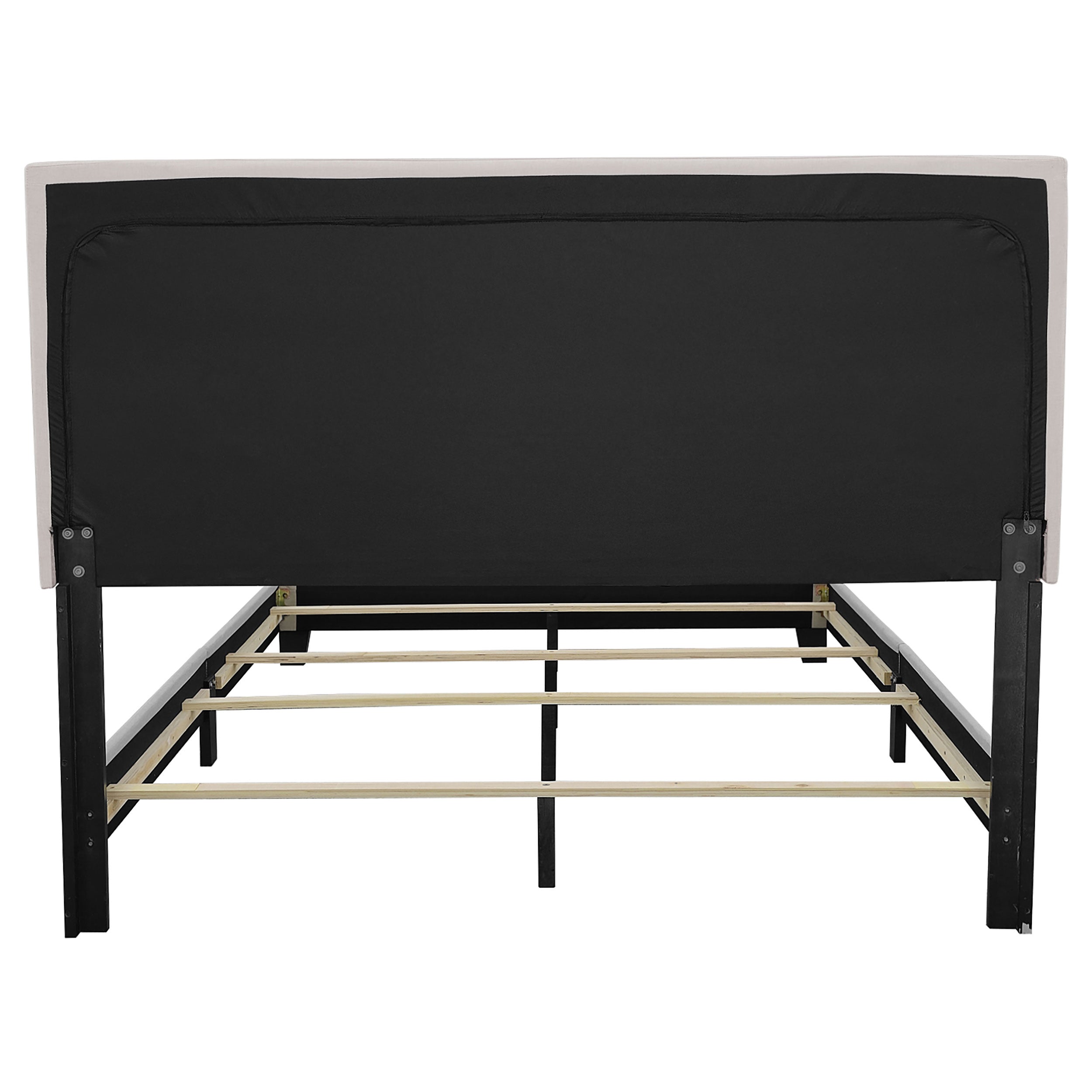 Boyd Upholstered Eastern King Panel Bed Ivory-CoasterEveryday