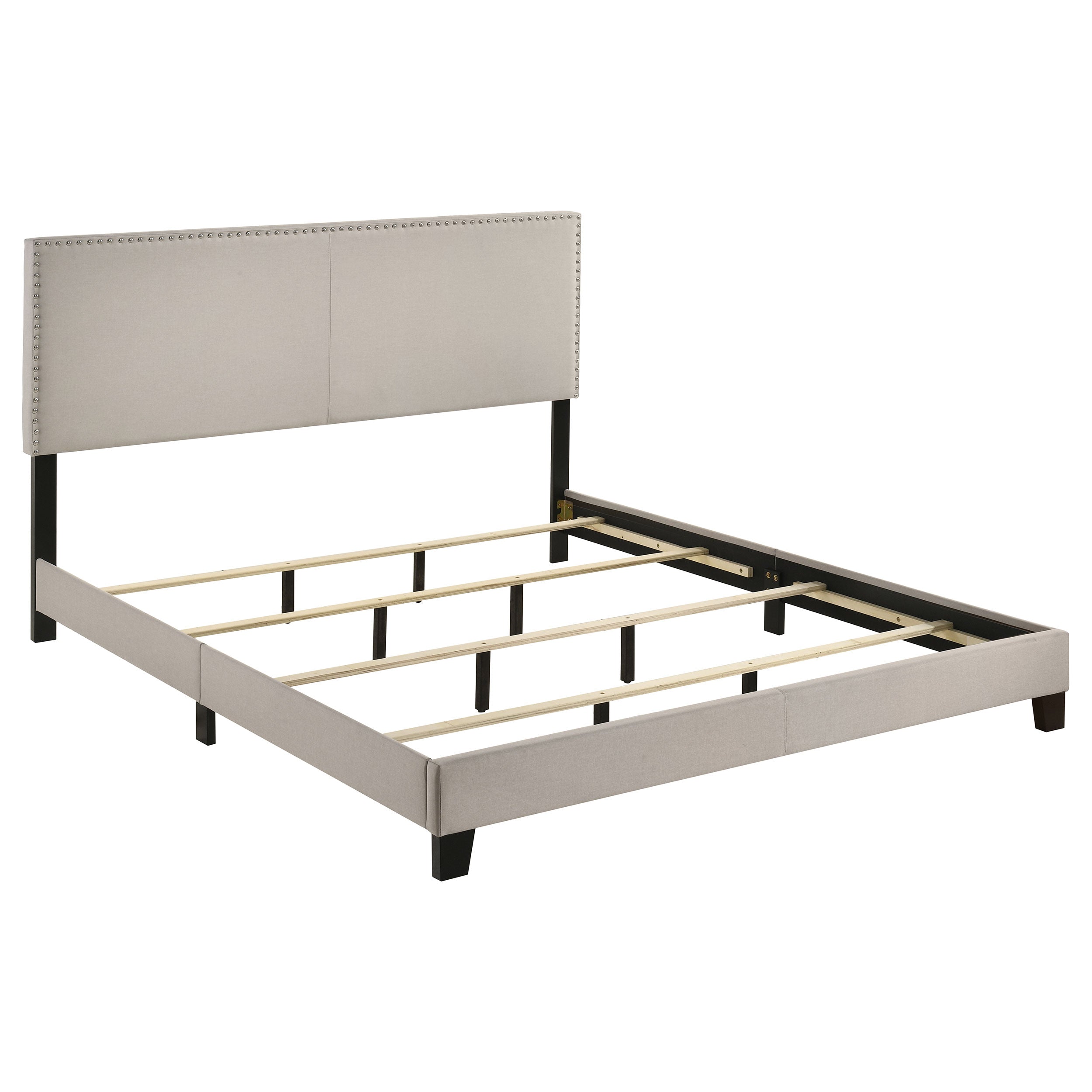 Boyd Upholstered California King Panel Bed Ivory-CoasterEveryday