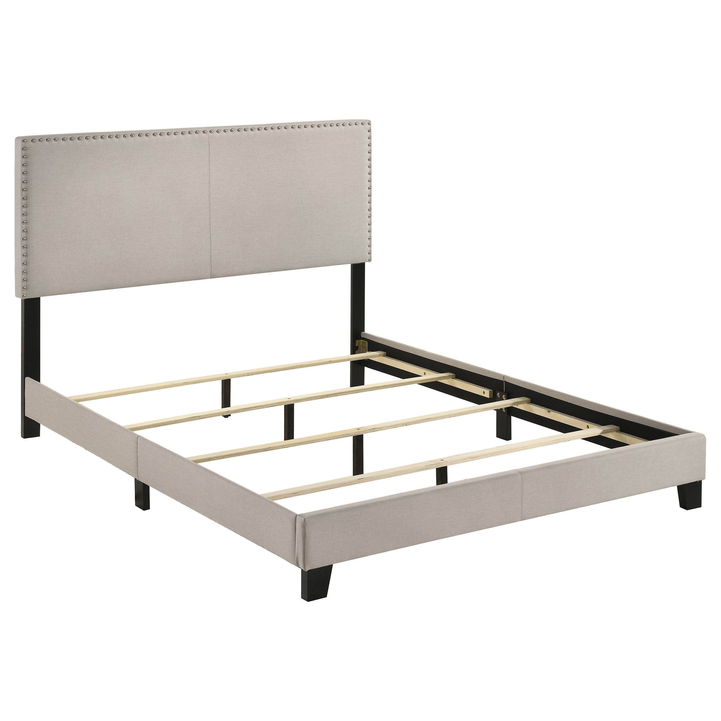 Boyd Upholstered Queen Panel Bed Ivory-CoasterEveryday