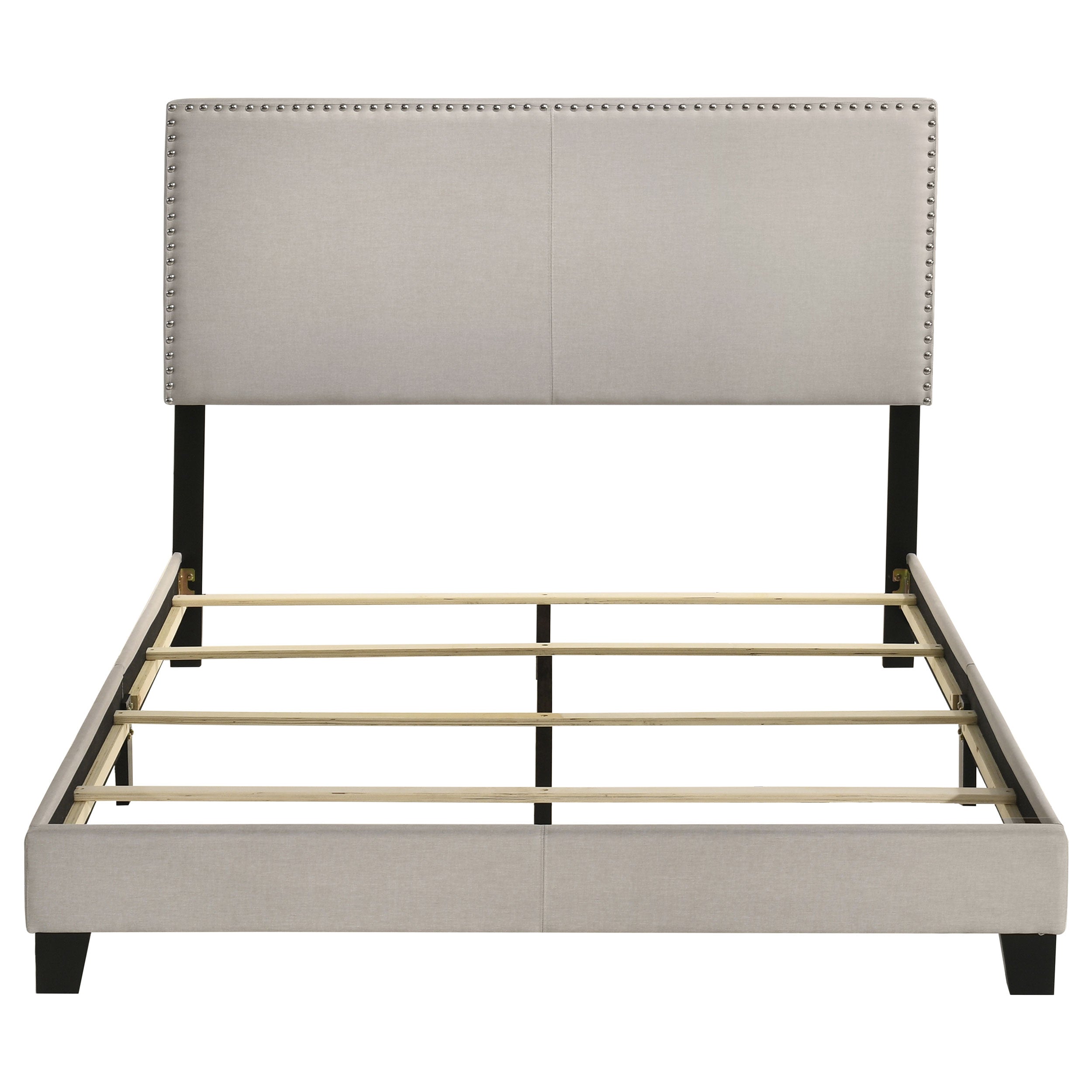 Boyd Upholstered Queen Panel Bed Ivory-CoasterEveryday