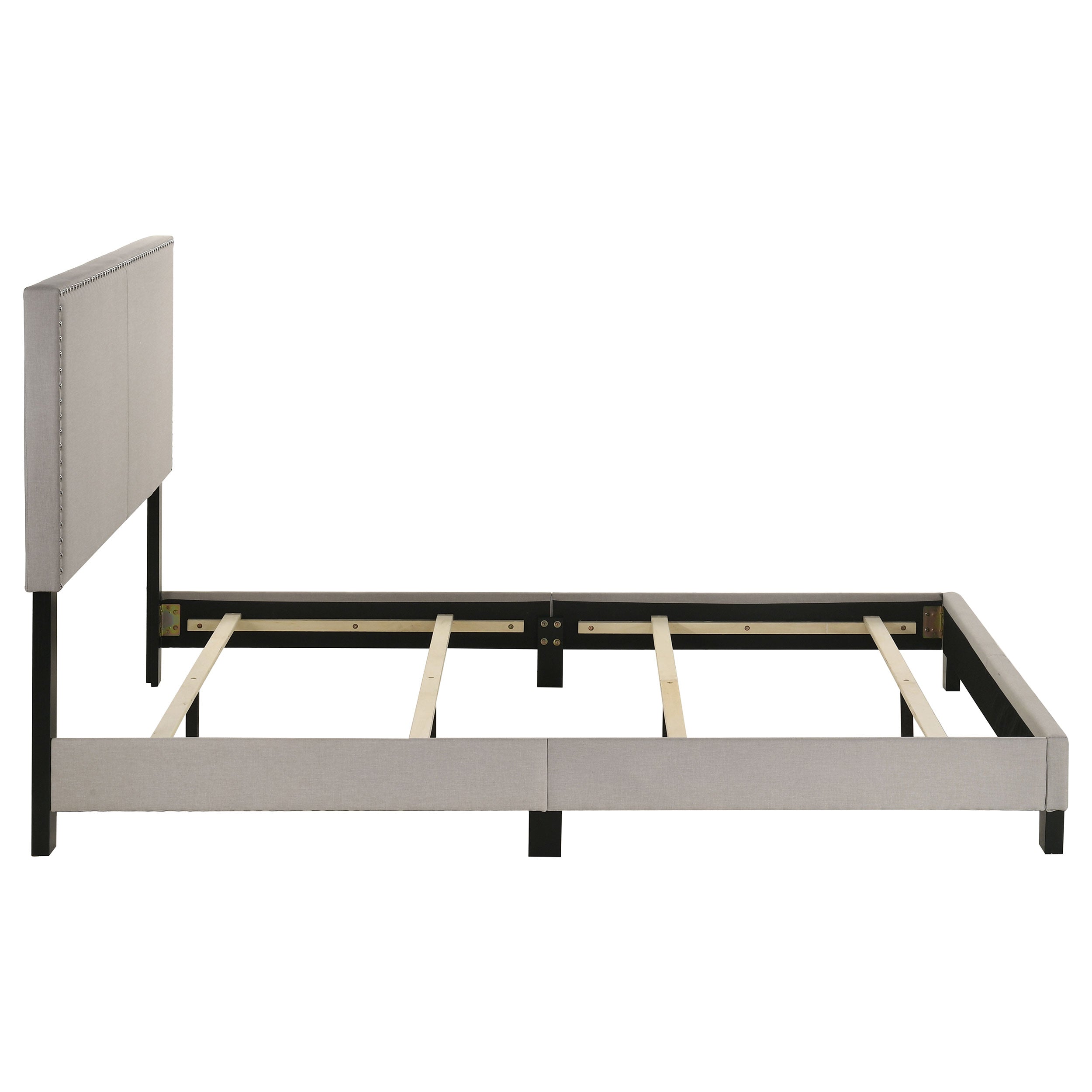 Boyd Upholstered Queen Panel Bed Ivory-CoasterEveryday
