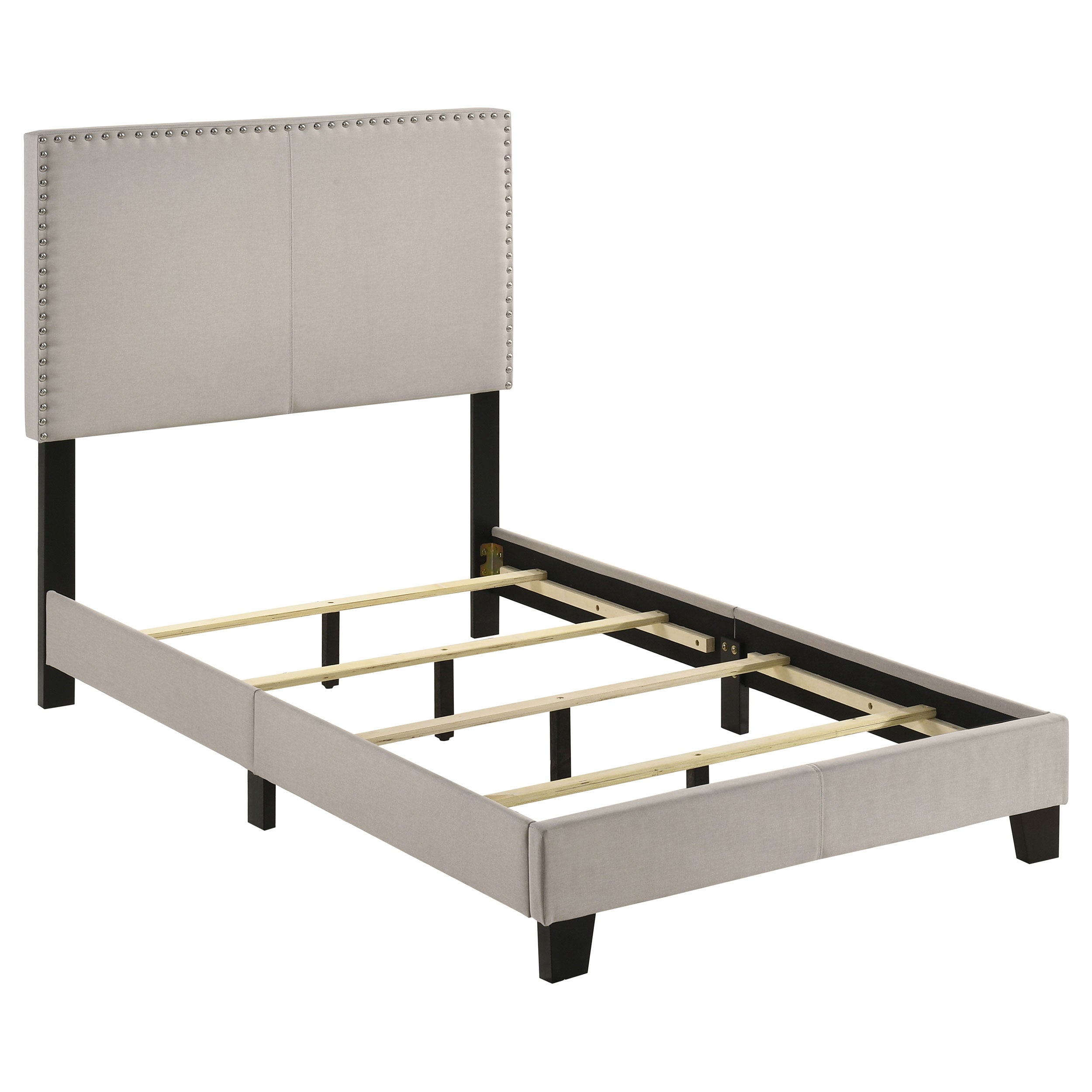 Boyd Upholstered Twin Panel Bed Ivory-CoasterEveryday