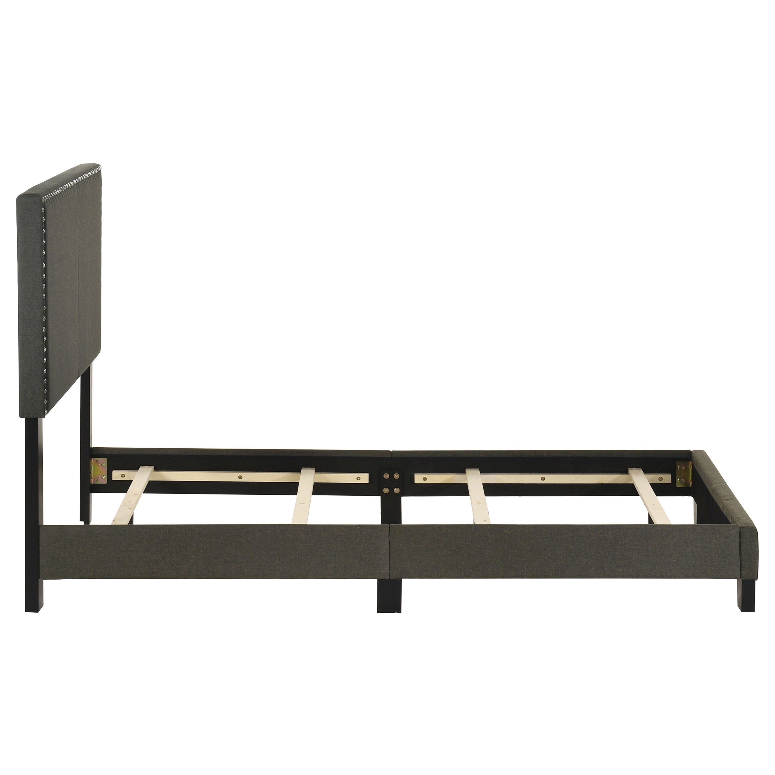 Boyd Upholstered Twin Panel Bed Charcoal-CoasterEveryday