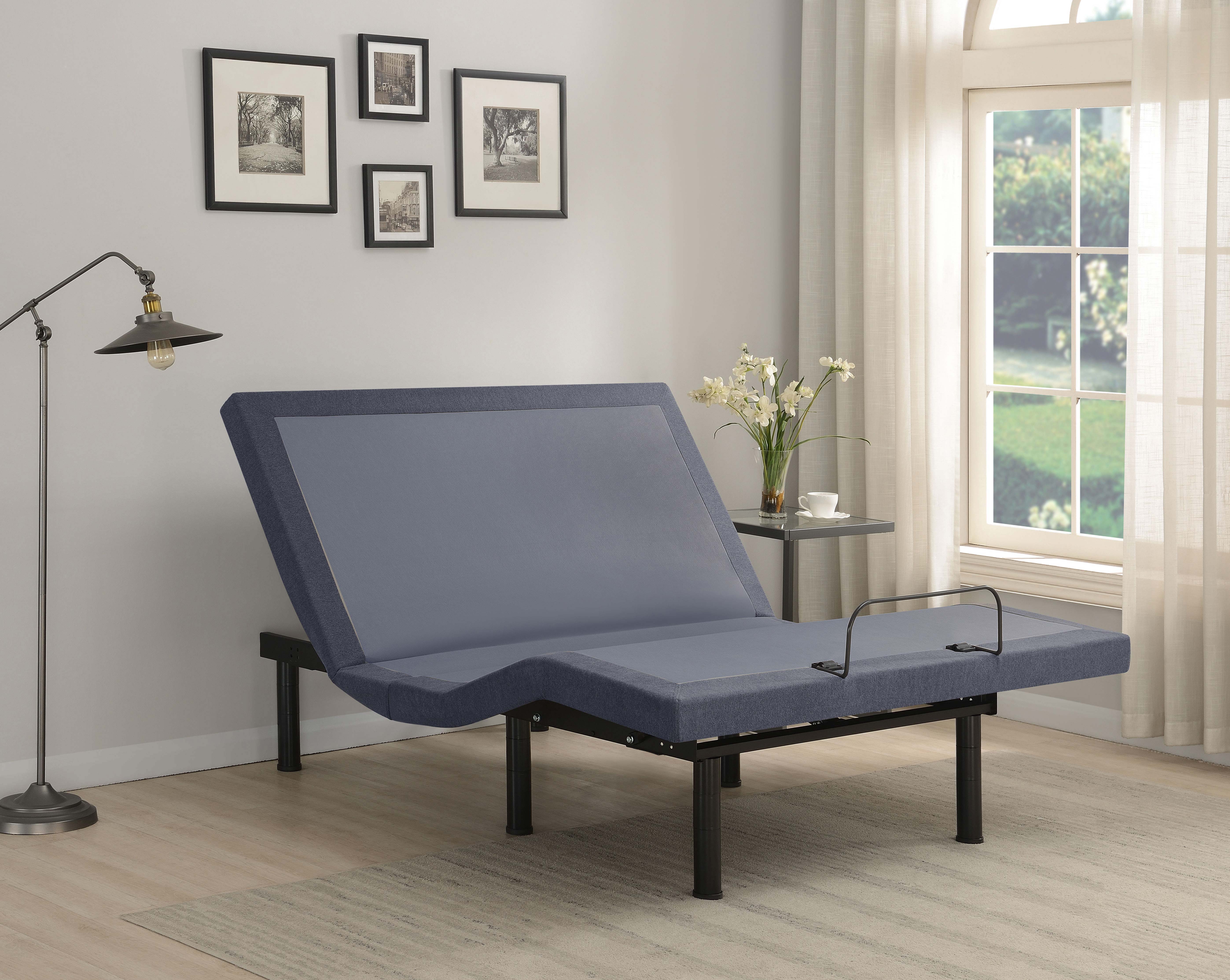 Clara Twin Extra Long Adjustable Bed Base Grey and Black-CoasterEveryday