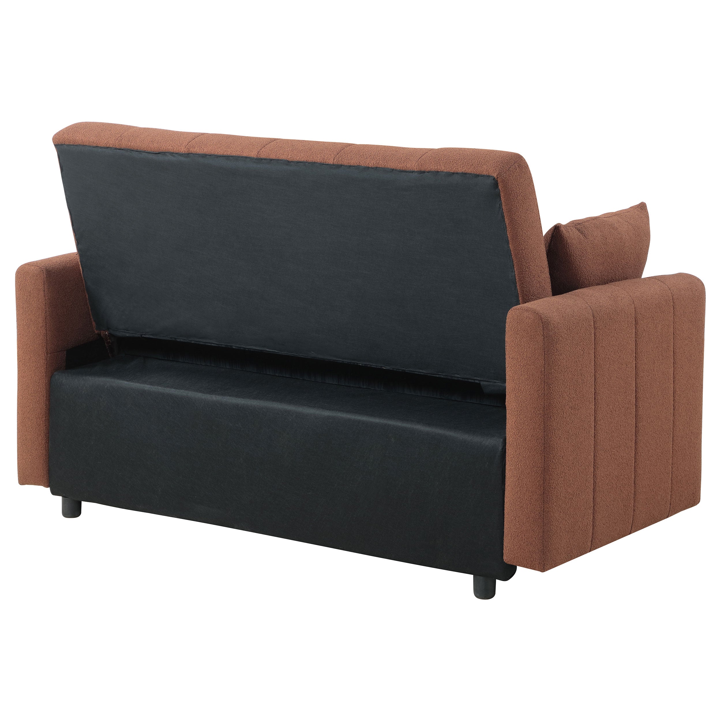 Portland Boucle Upholstered Sleeper Sofa Bed Copper-
