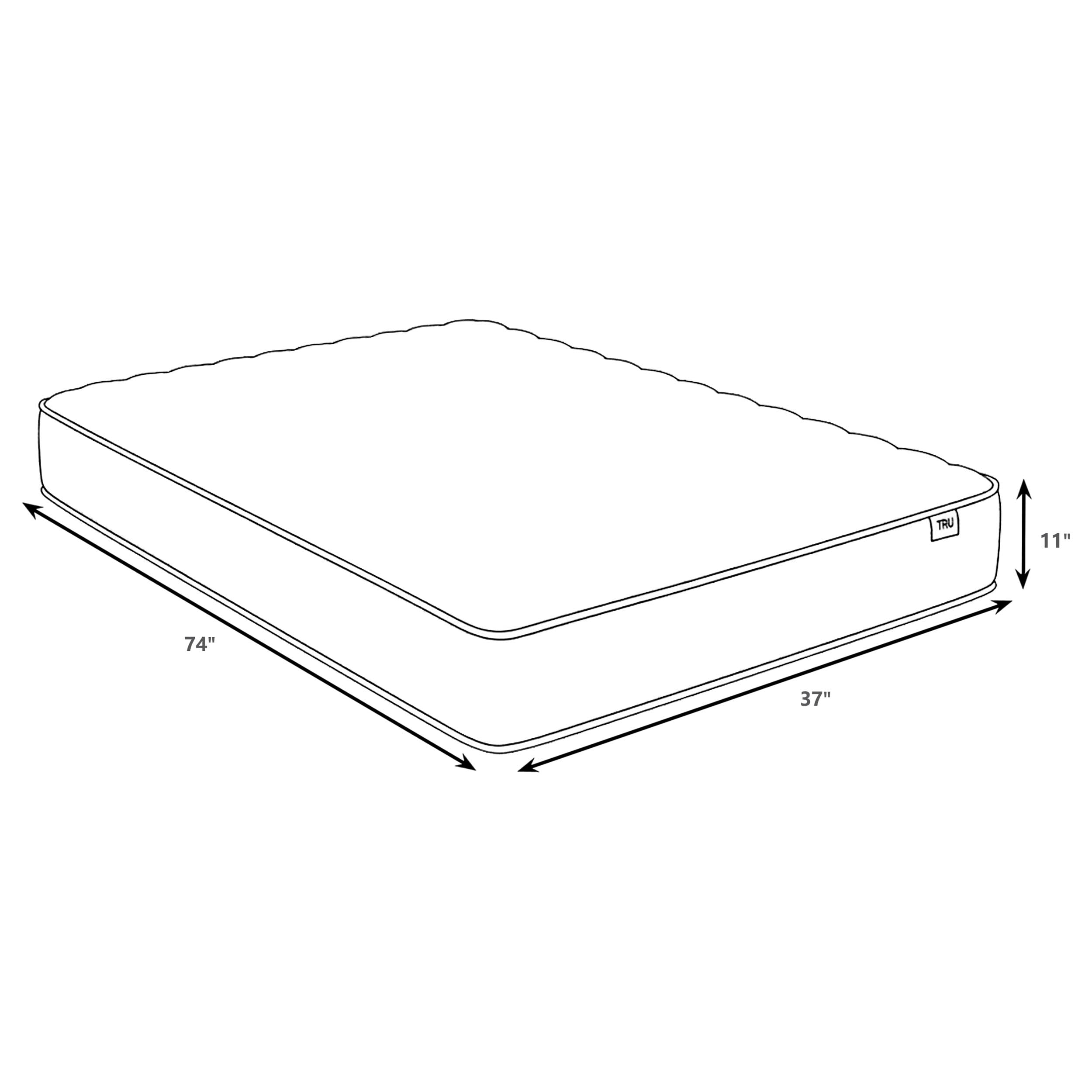 Hayes Twin Firm Tight Top Hybrid Mattress White-