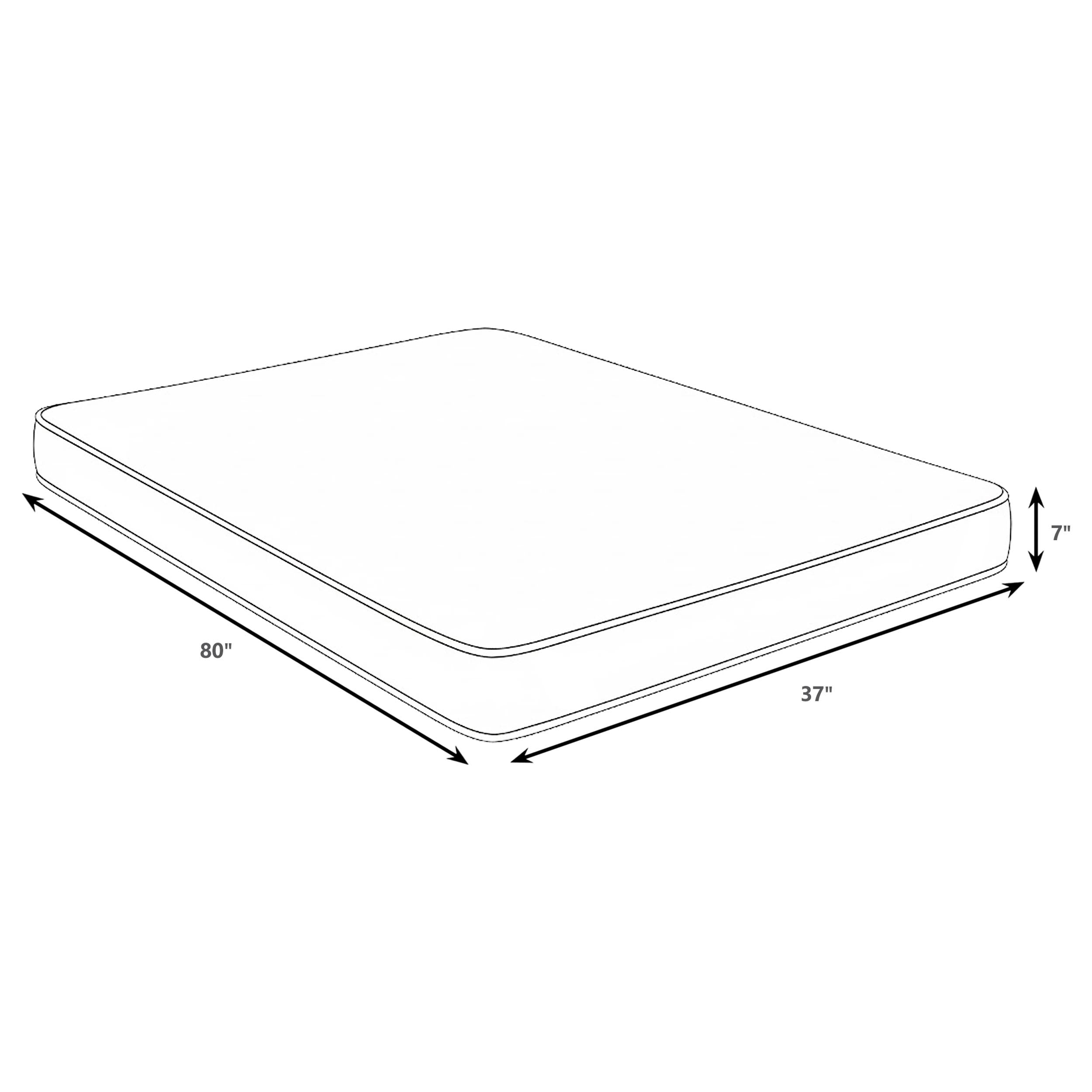 Kenyon 7-inch Twin XL Bamboo Cover Firm Foam Mattress-