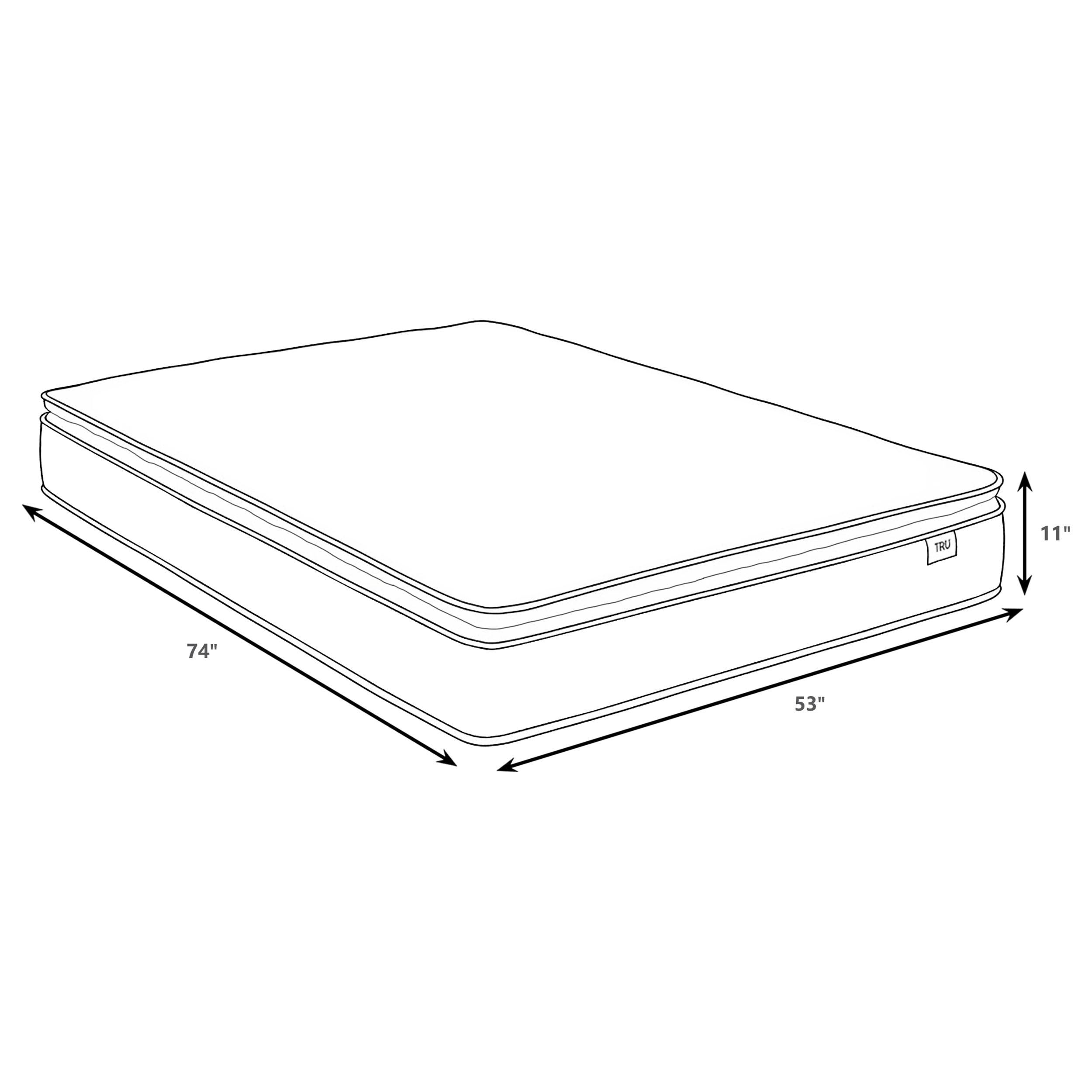 Hayes 11-inch Full Pillow Top Memory Foam Hybrid Mattress-