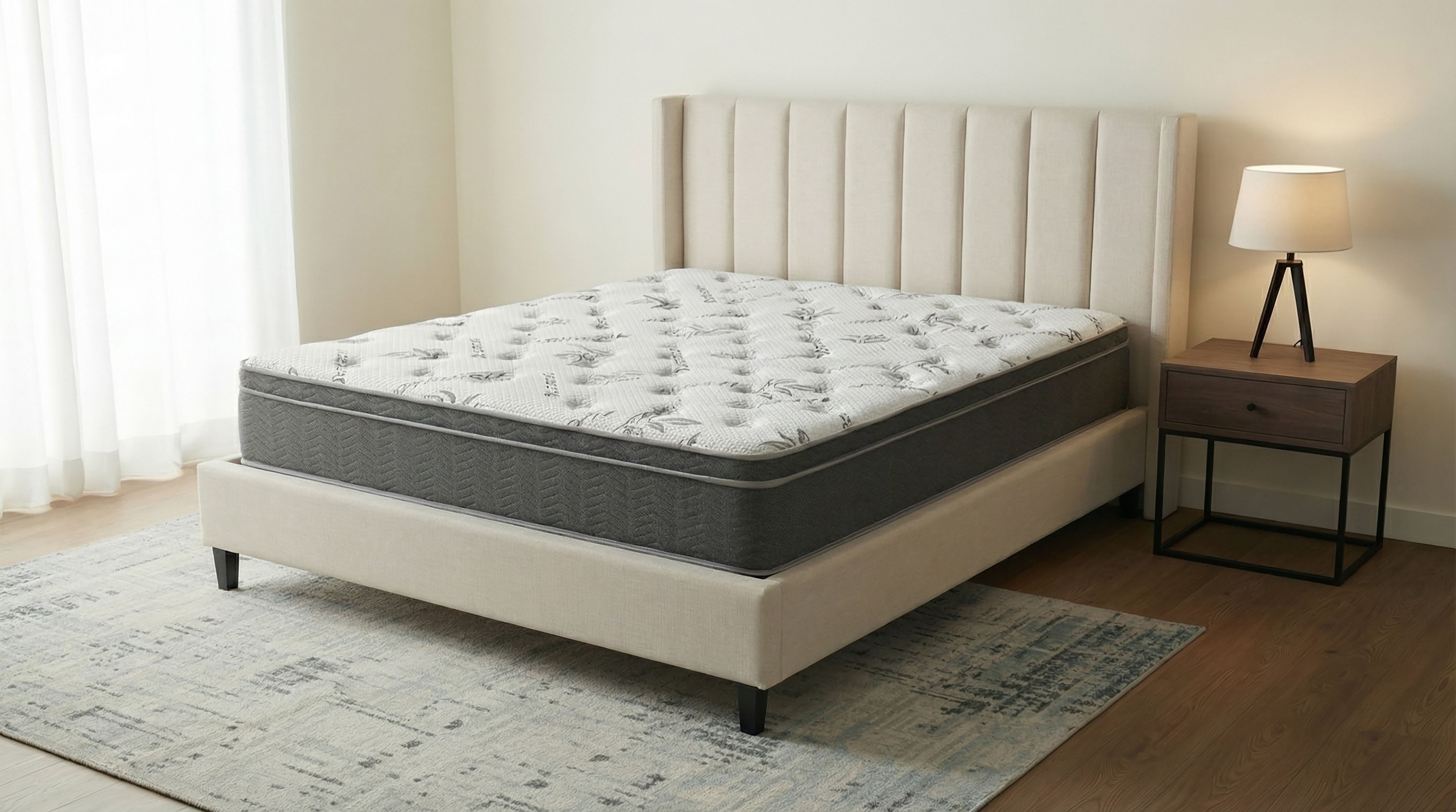 Sommet 13-inch California King Bamboo Euro Top Hybrid Mattress-