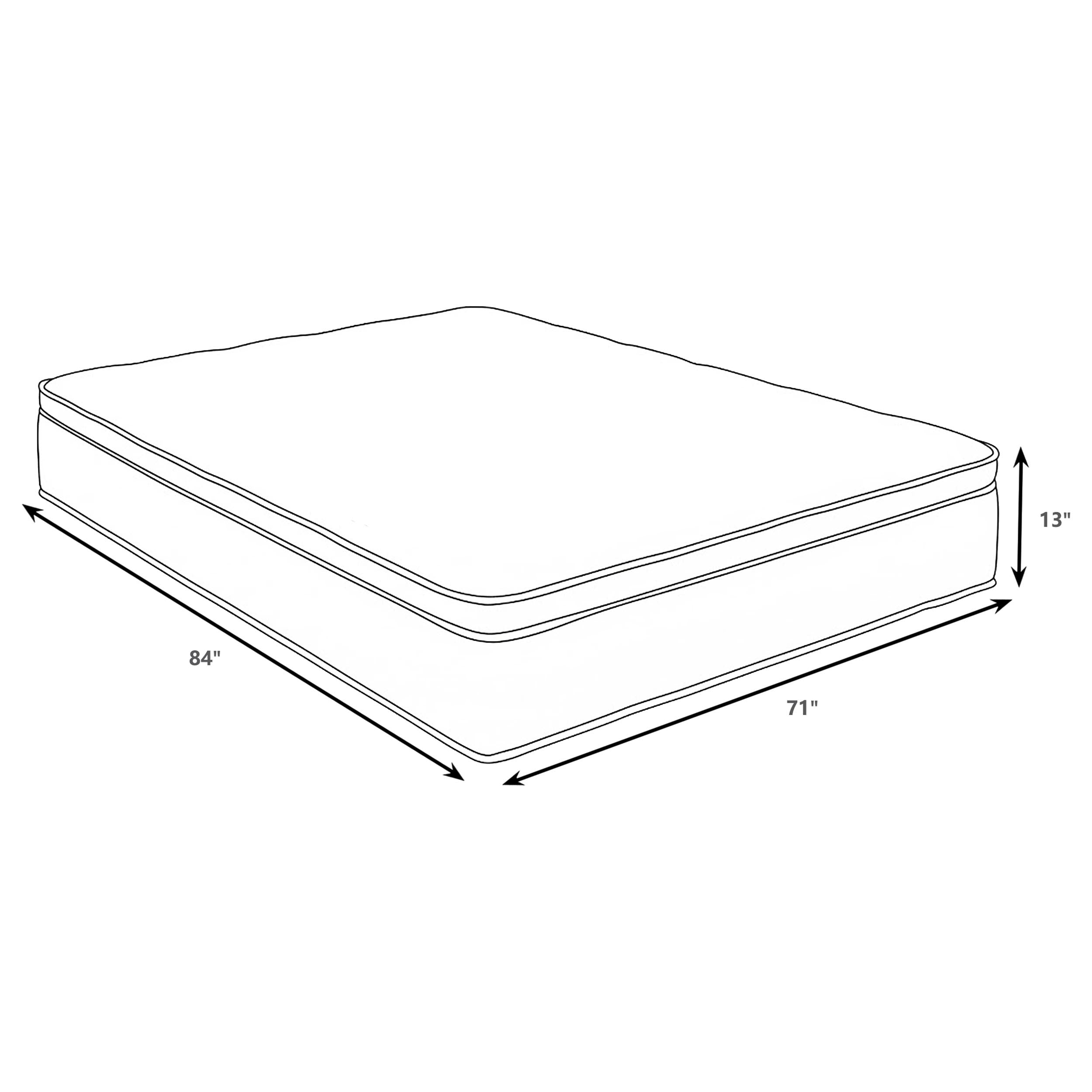 Sommet 13-inch California King Bamboo Euro Top Hybrid Mattress-