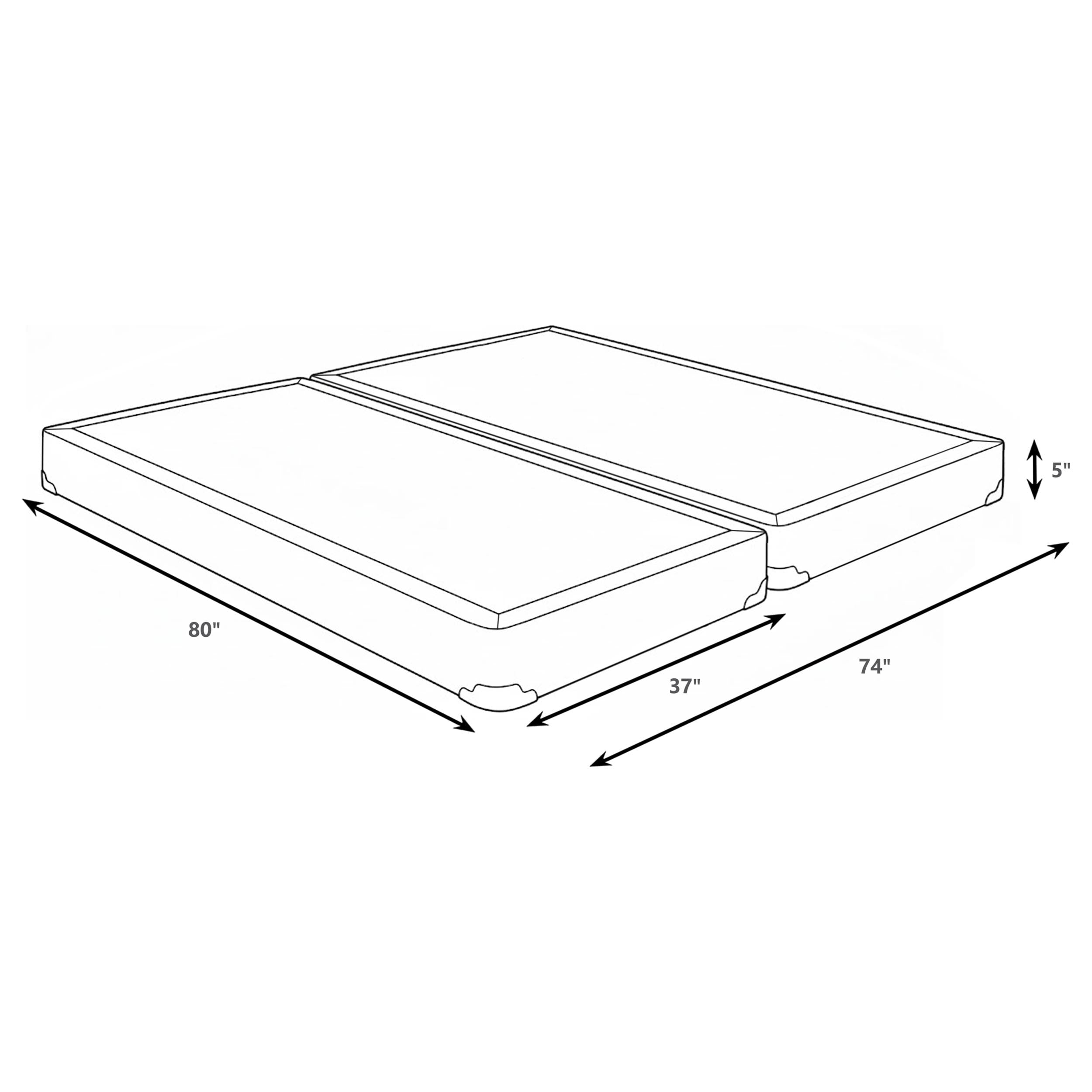 Mercer 5-inch Split Eastern King Low Profile Foundation-