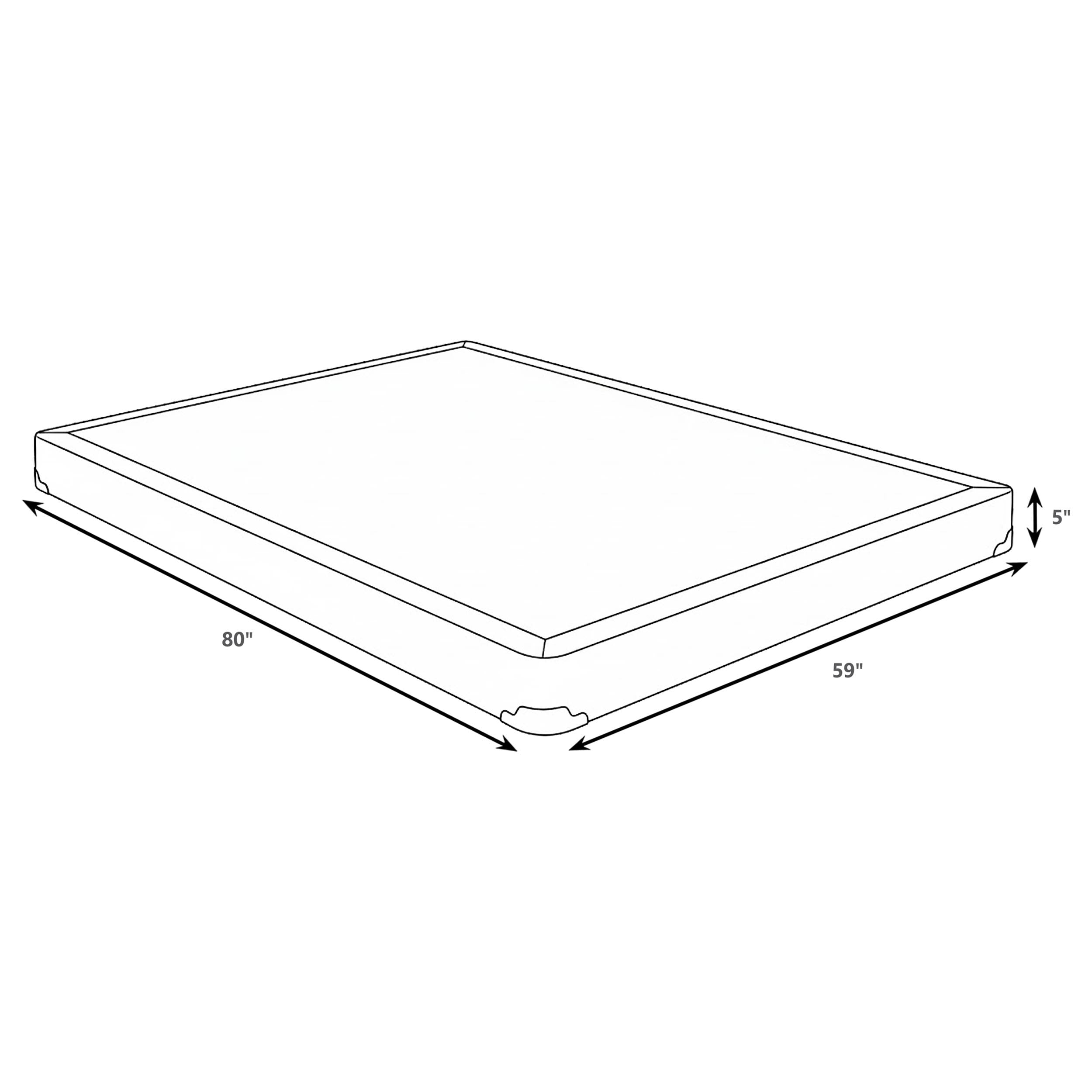 Mercer 5-inch Queen Low Profile Box Spring Foundation-