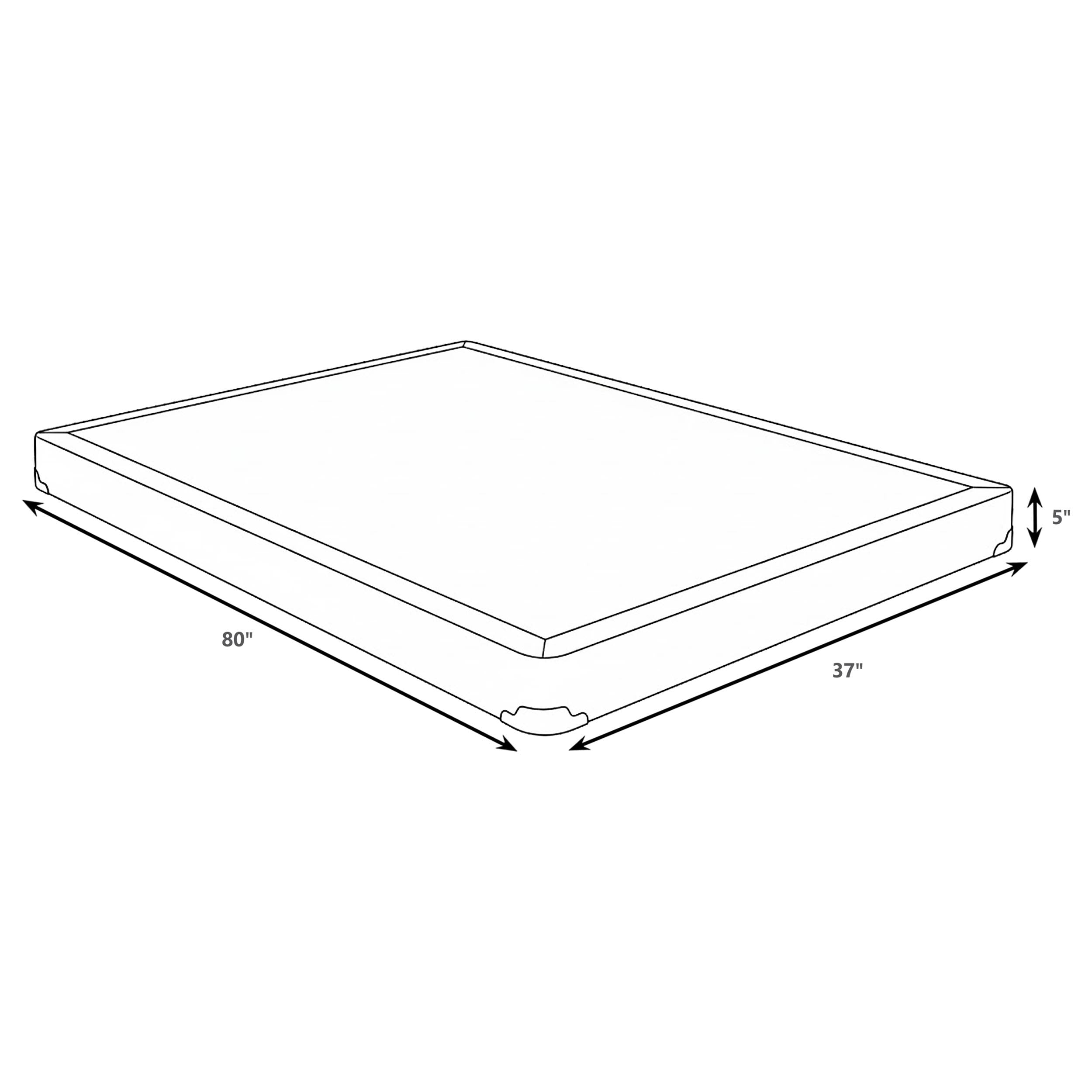 Mercer 5-inch Twin XL Low Profile Box Spring Foundation-