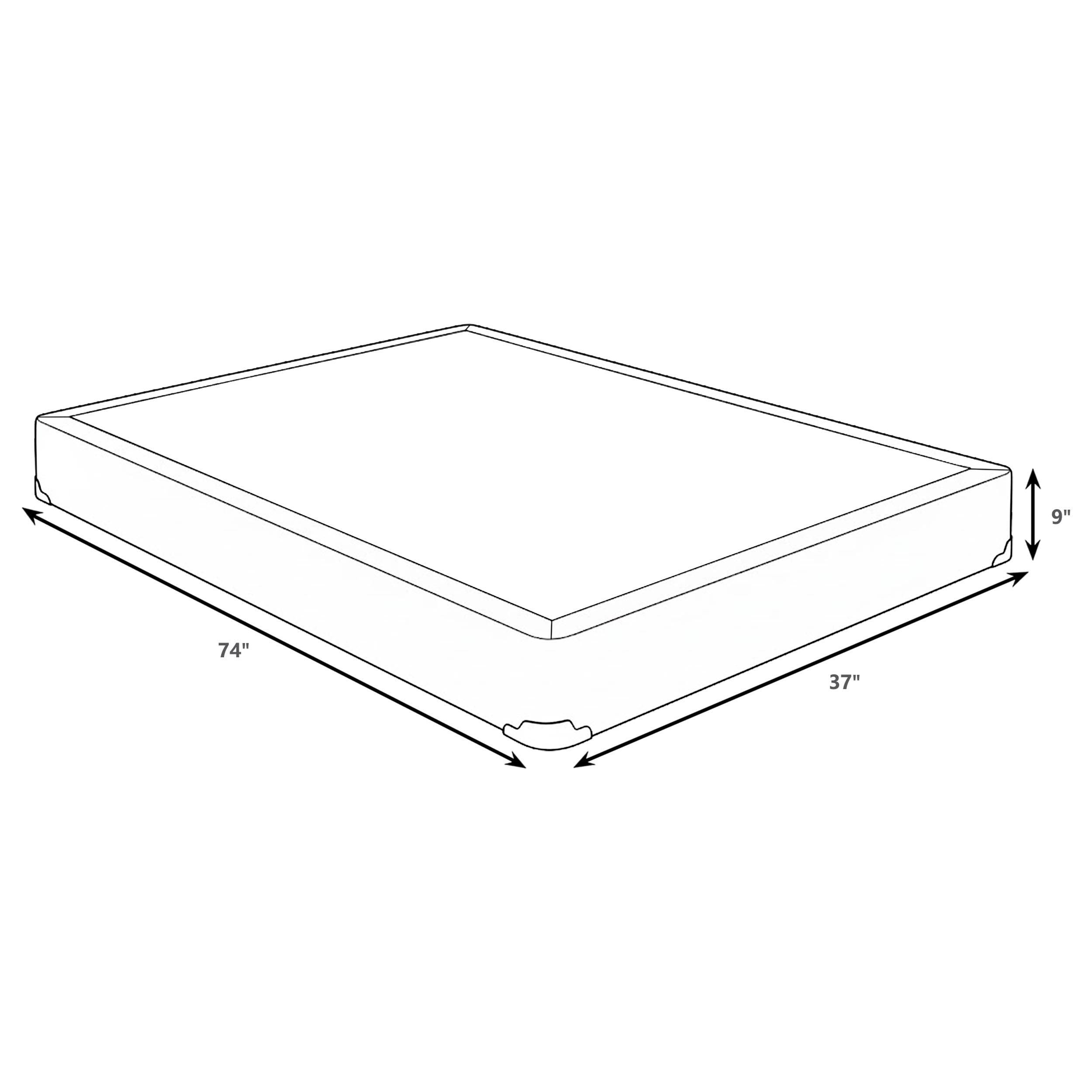 Mercer 9-inch Twin Standard Box Spring Foundation-
