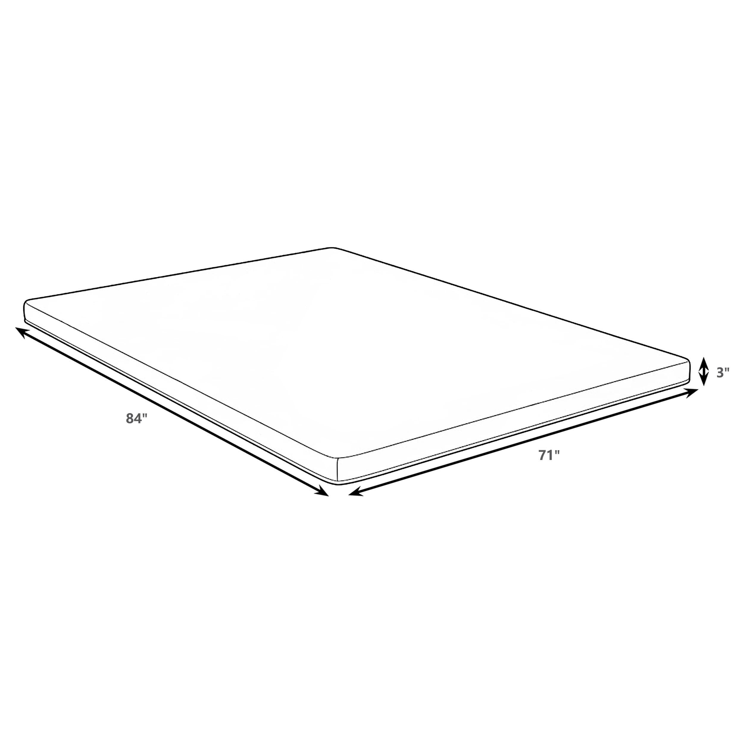 Cascade 3-inch California King Cool Memory Foam Mattress Topper-