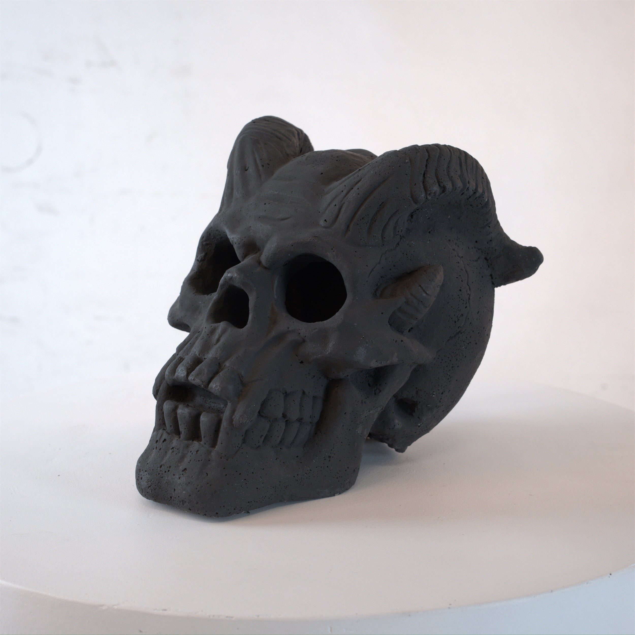 Hand-Forged Flame Skull for Fire Pits and Hearths