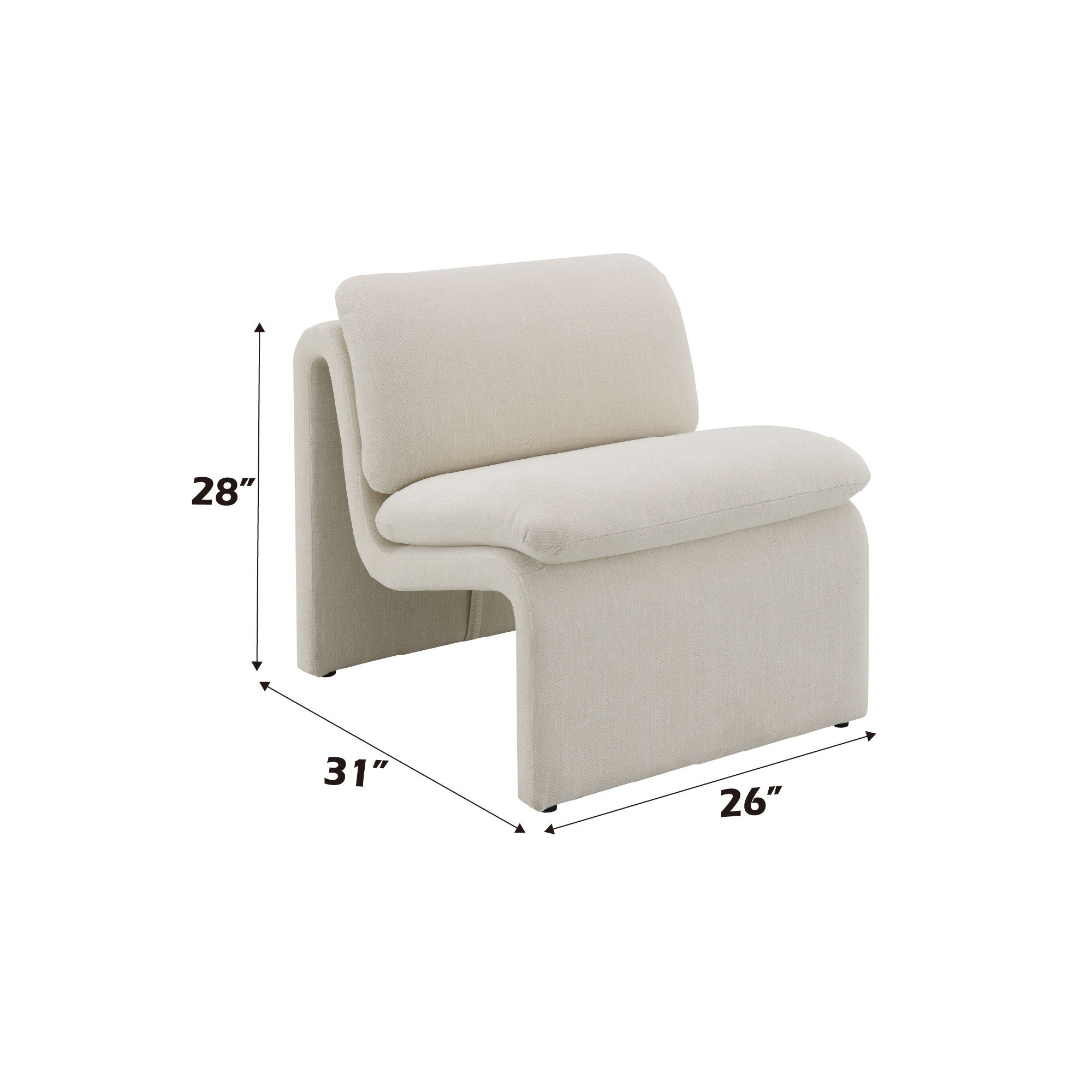 Jaeda - 3 Piece Living Room Set With Elegant Accent Chair