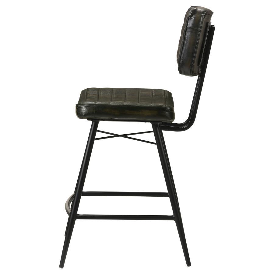 Partridge - Leather Counter Chair (Set of 2) - Best Buy Furniture