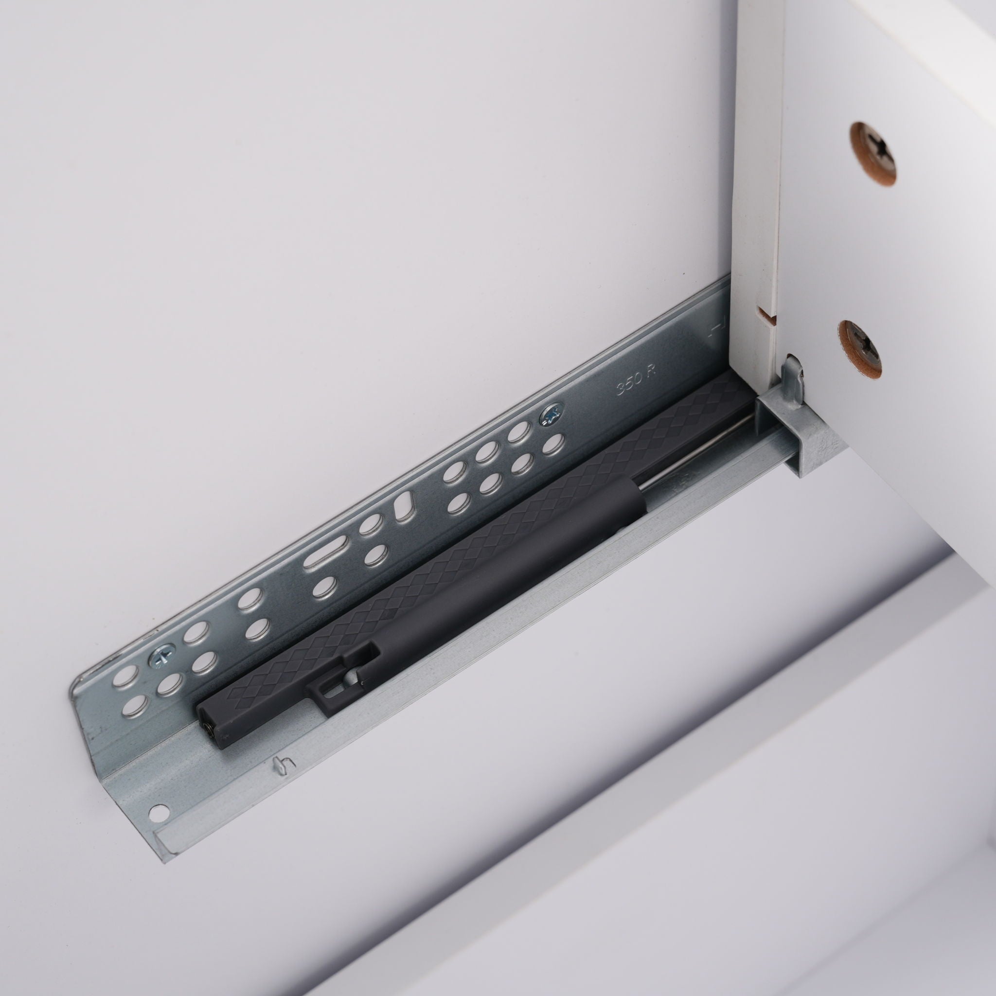 Fluted Bathroom Vanity With Ceramic Sink, Soft Close Slides