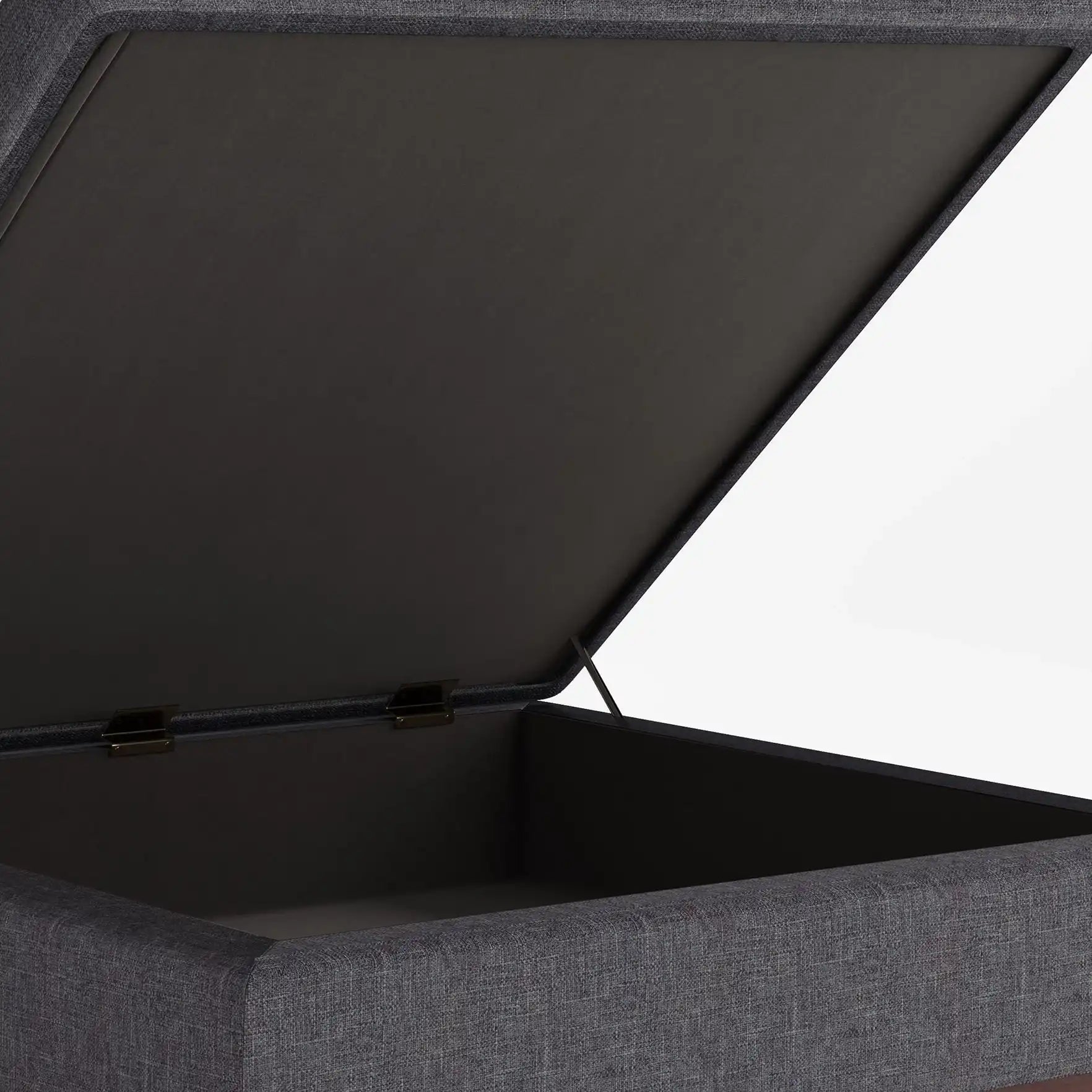 Owen - Square Coffee Table Storage Ottoman - Slate Gray - Best Buy Furniture