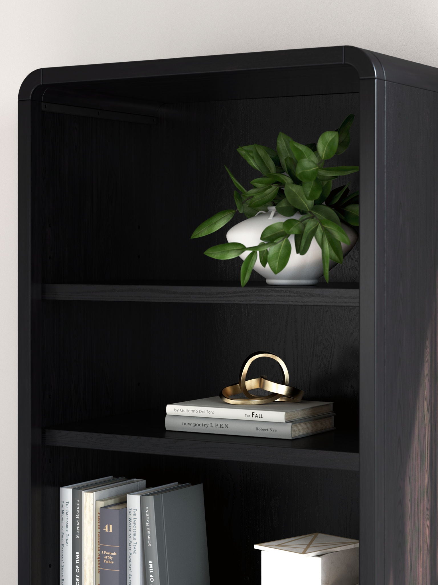 Rowanbeck - Large Bookcase - Black - Best Buy Furniture