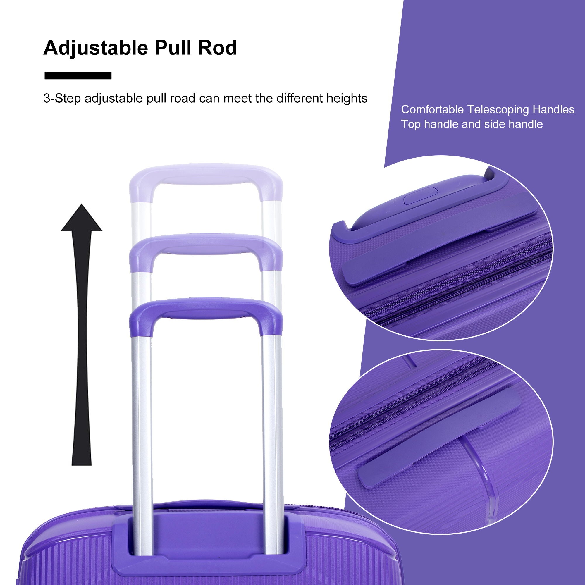 Expandable Hardshell Suitcase Double Spinner Wheels Luggage Sets