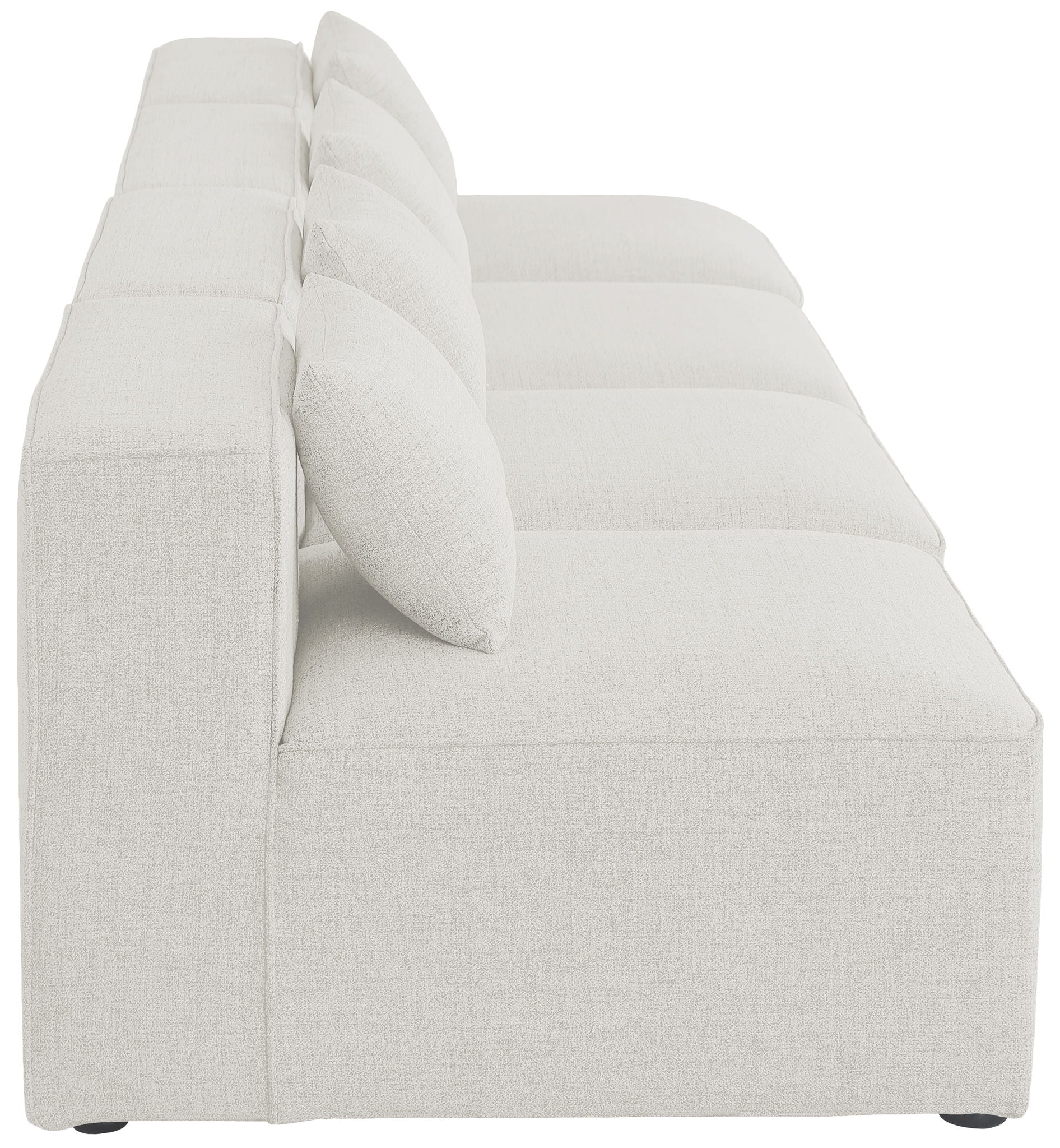 Cube - Linen Modular 4 Seat Armless Sofa