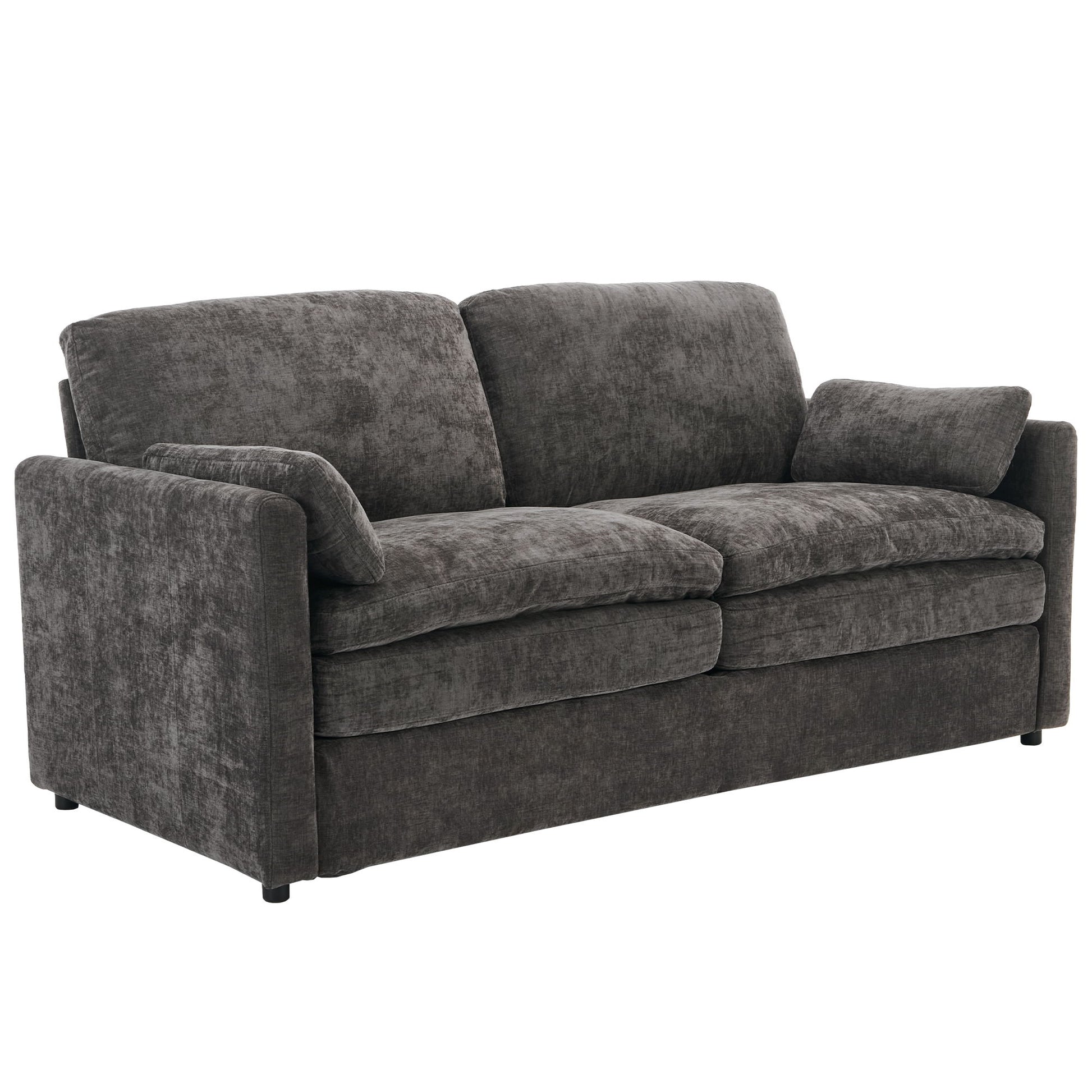 Cozy Upholstered Plush Cushion Loveseat Sofa For Living Room - Best Buy Furniture
