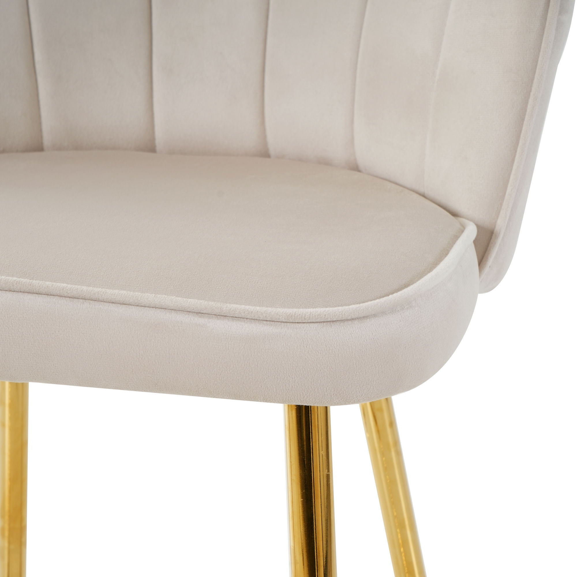Elegant Shell Shape Velvet Bar Chair (Set of 2)