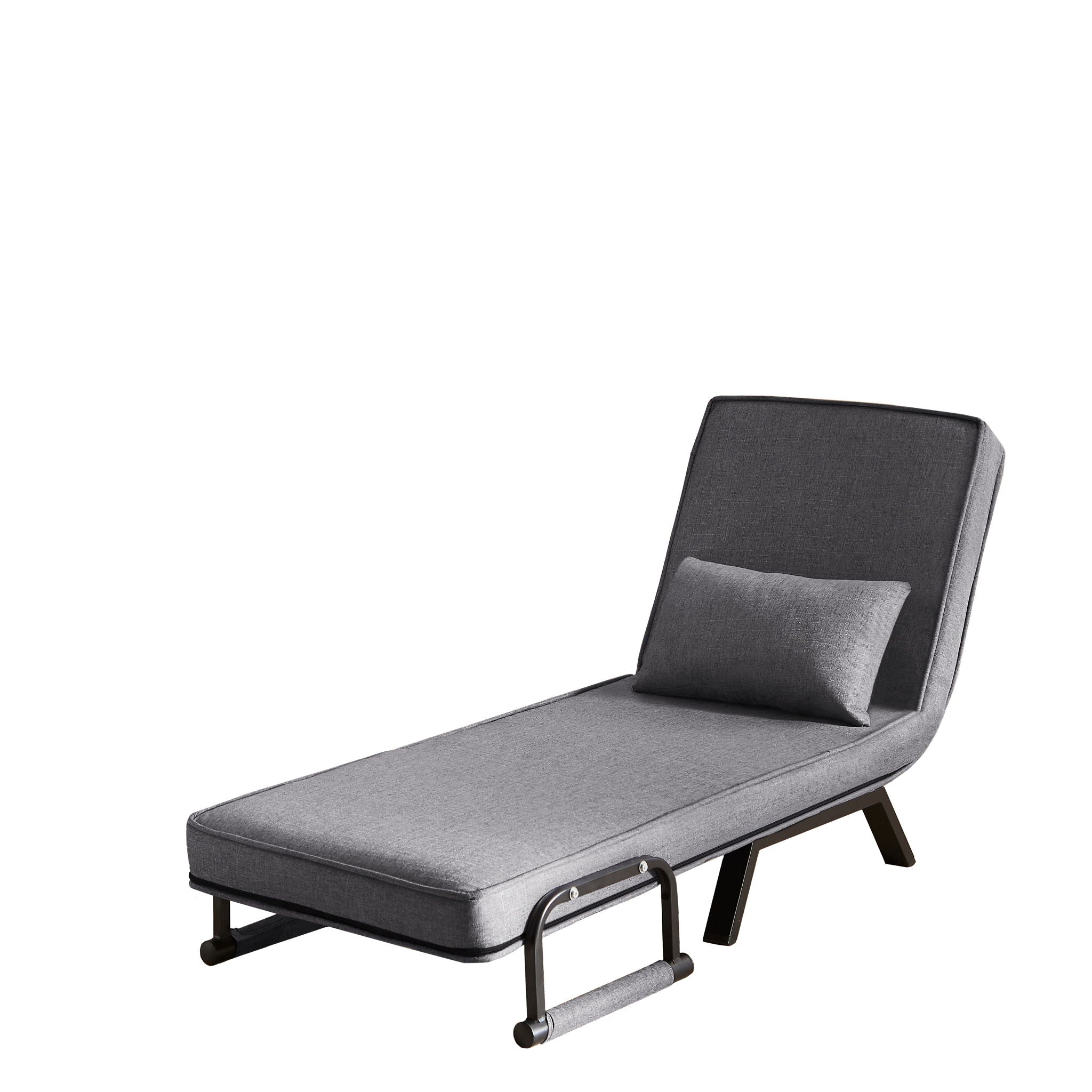 Convertible 5 In 1 Folding Chair Bed With Adjustable Backrest & Pillow Linen
