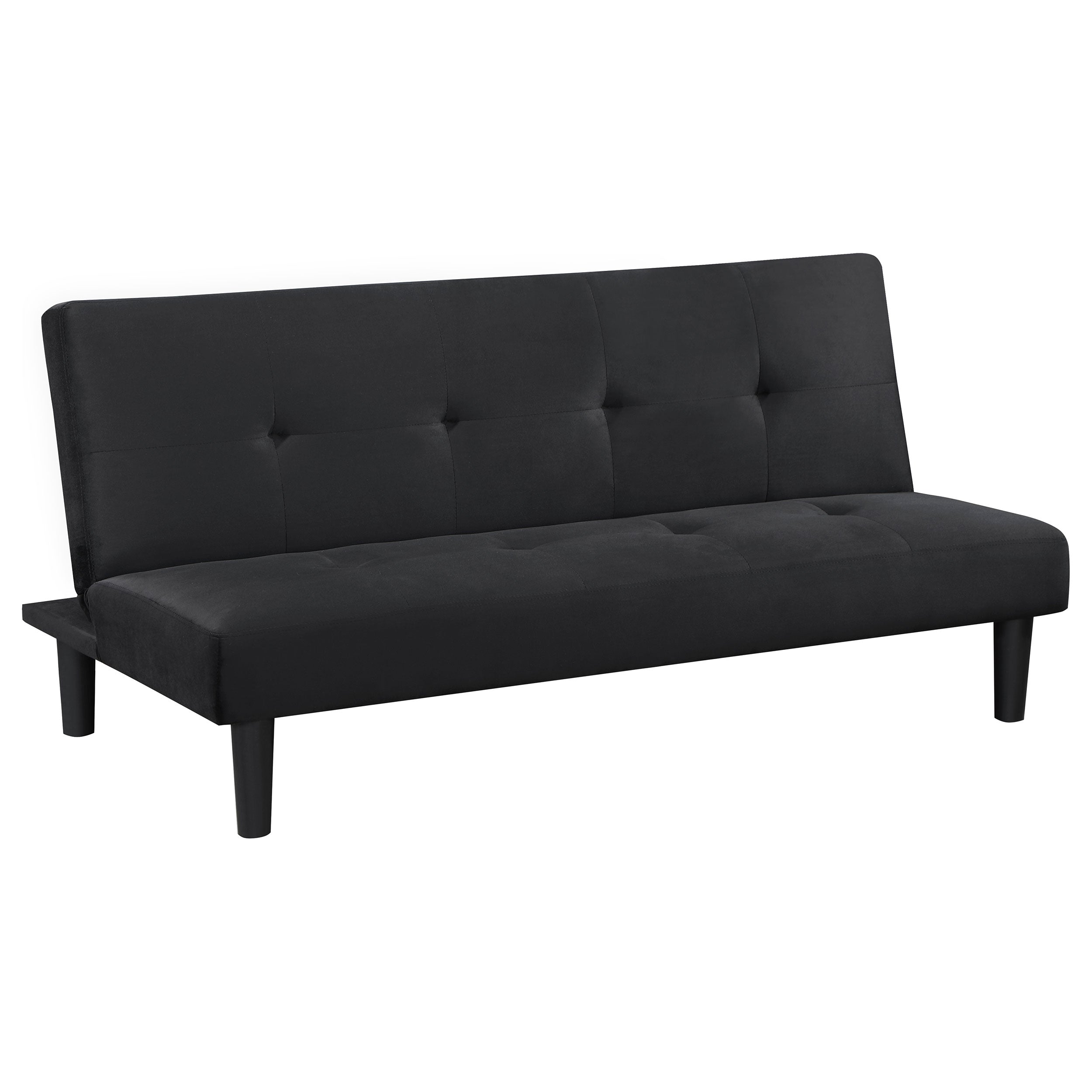 Stanford Upholstered Tufted Convertible Sofa Bed Black-