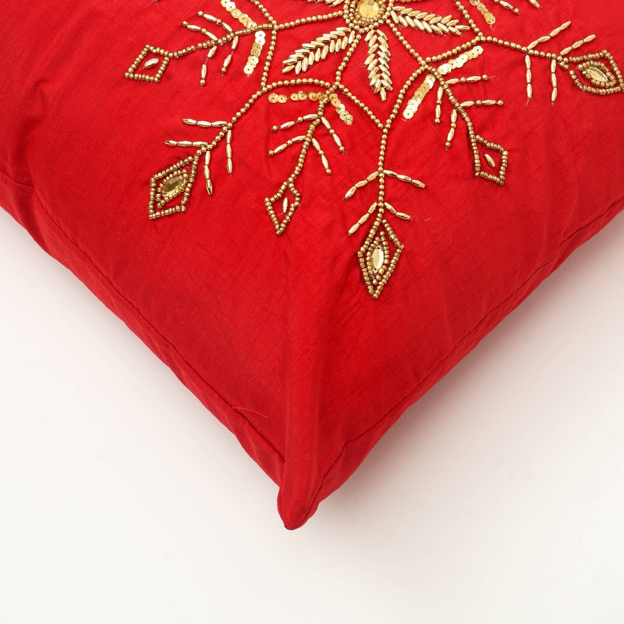 The Embroidered Snowflake Lumbar Pillow