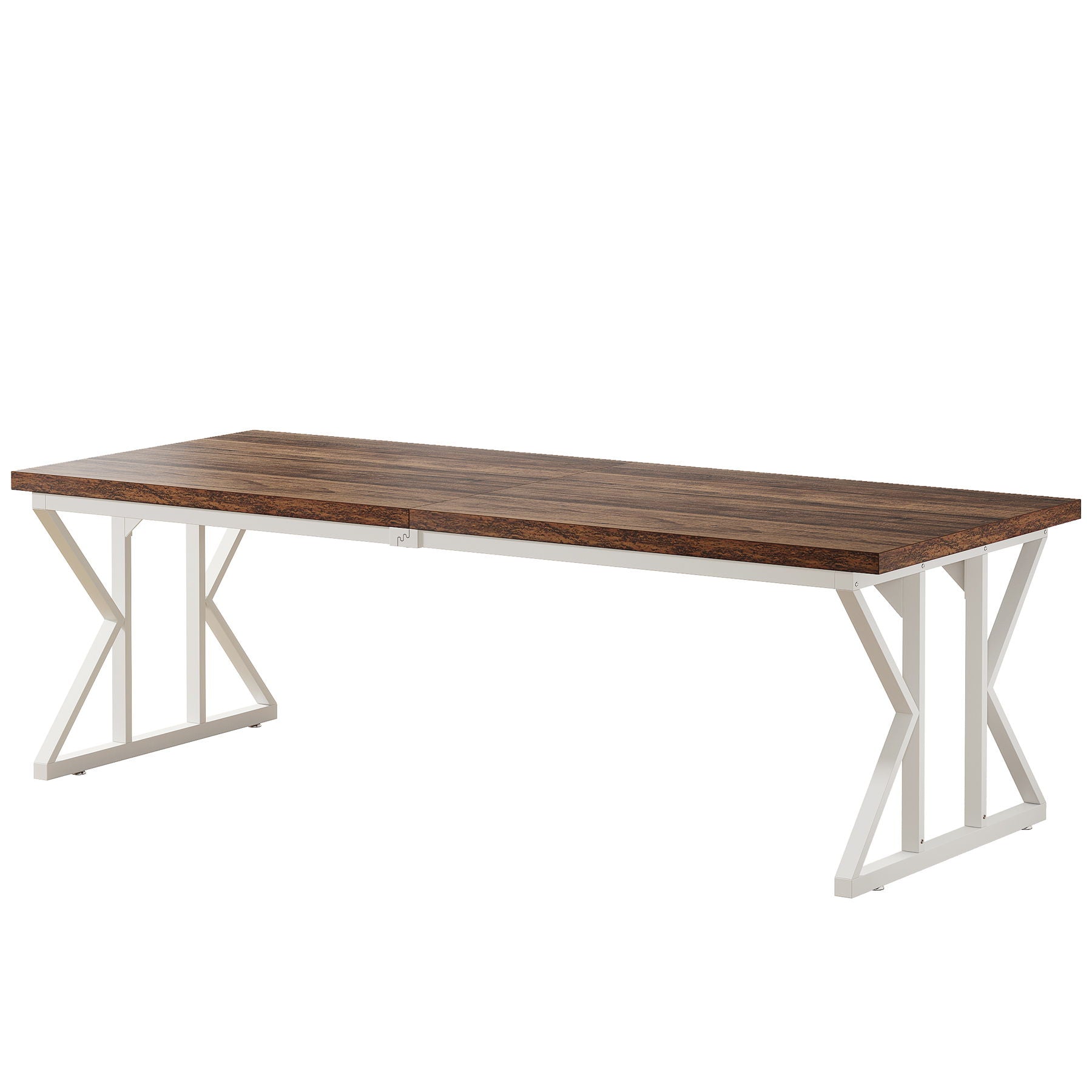Rectangular Dining Table With X Trestle Metal Legs