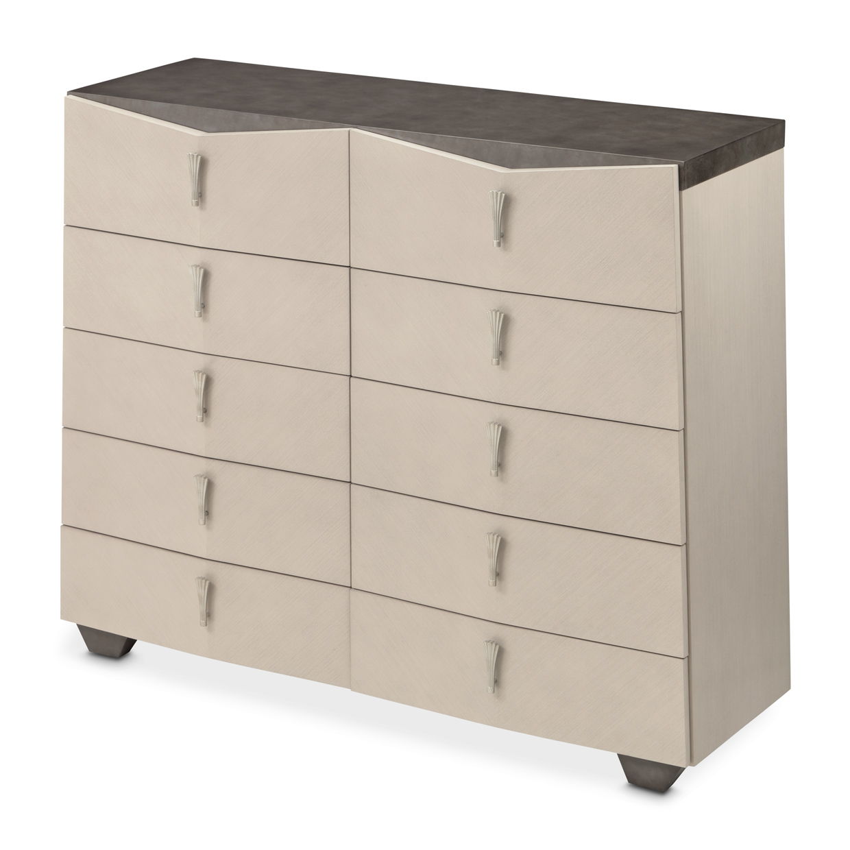 Fantosini - 10-Drawer Mule Chest - Silver Mist