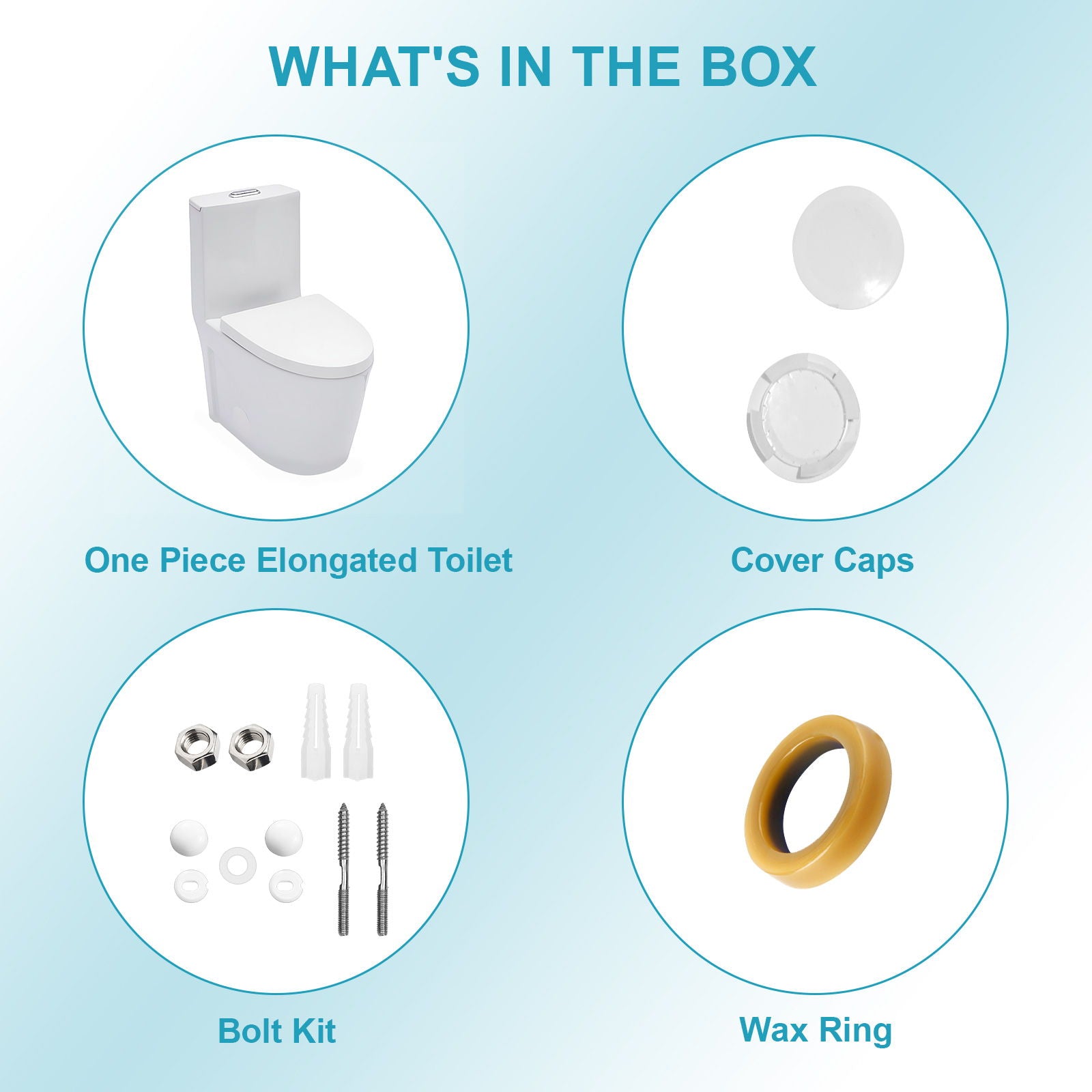 1 Piece Toilet For Bathroom, Dual Flush 1.24 / 1.6 Gpf, Soft Closing Seat - White