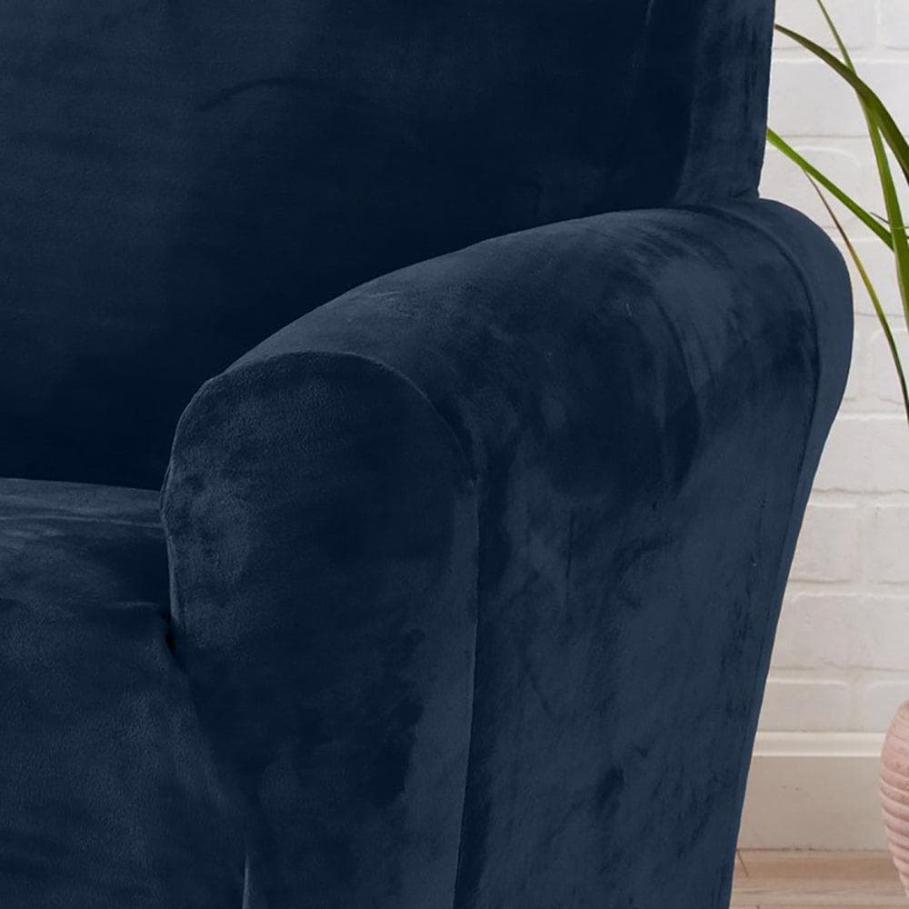 Velvet Stretch Slipcover - Gale Collection - Best Buy Furniture
