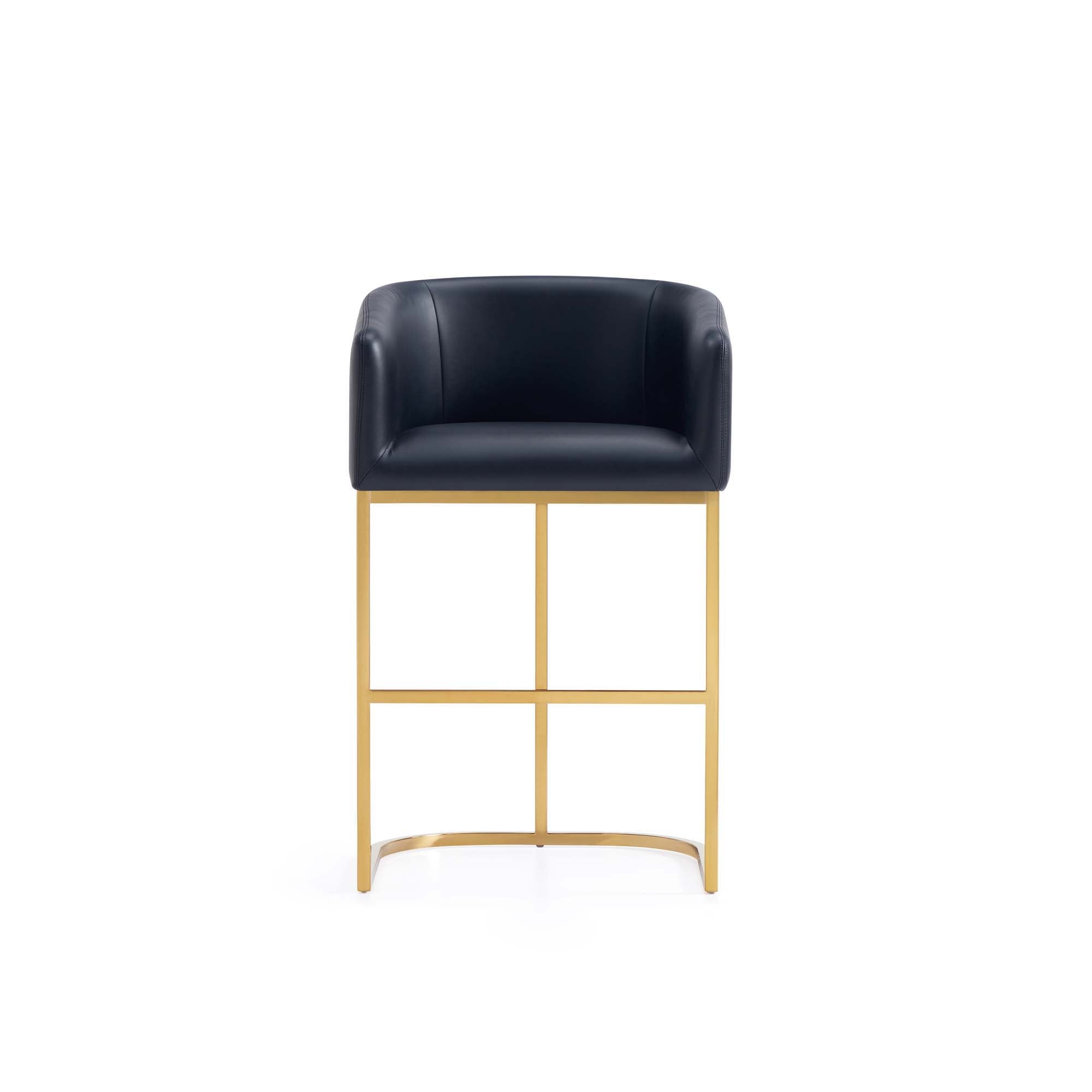 Mid-Century Modern Stool With Steel Base