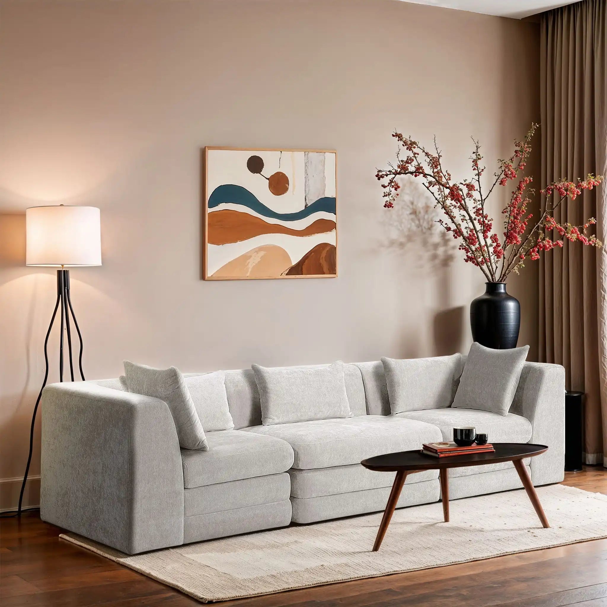 Stellar - 3 Piece 114" Upholstered Modular Sofa