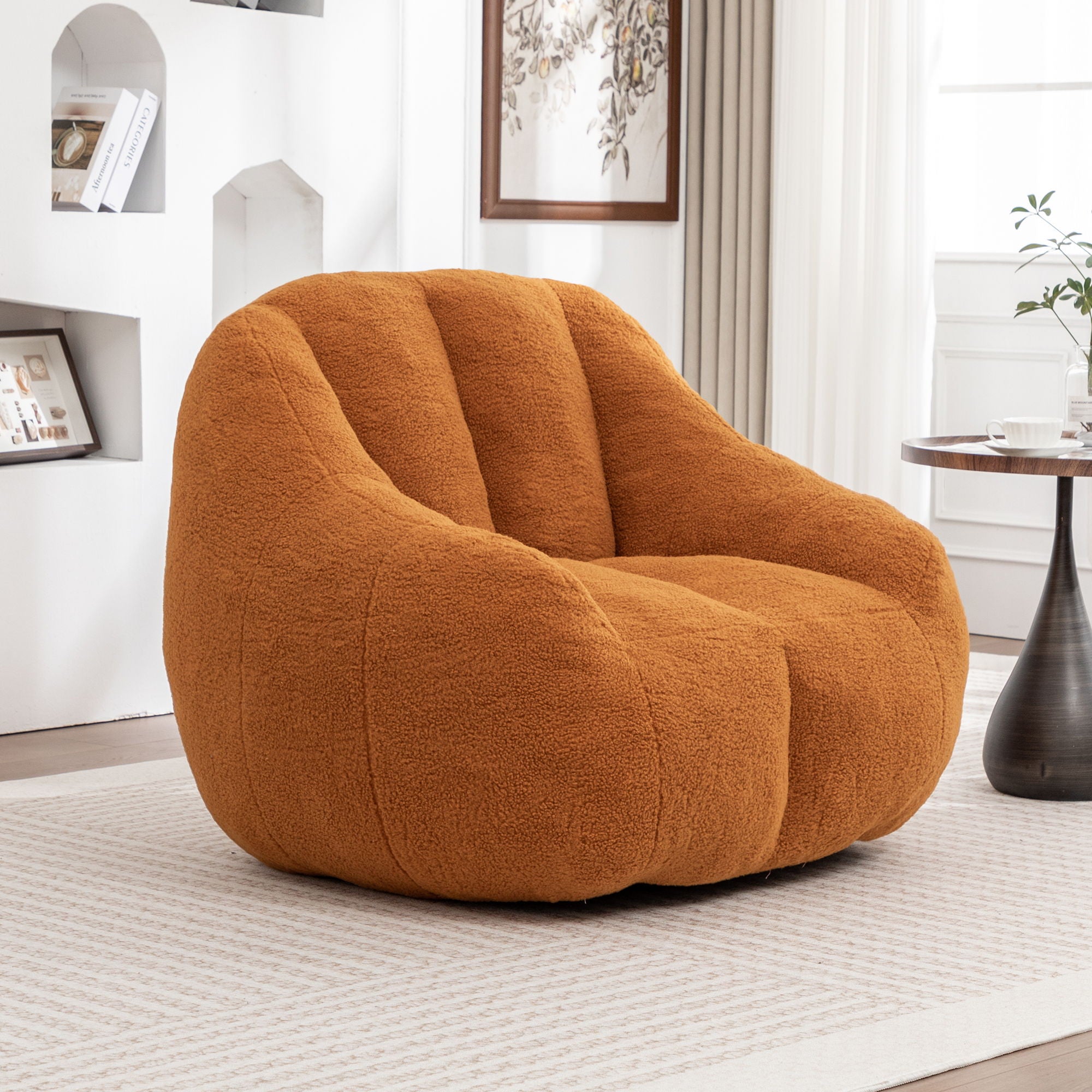Comfy Bean Bag Chair With Memory Foam Filler, Tufted Soft - Best Buy Furniture