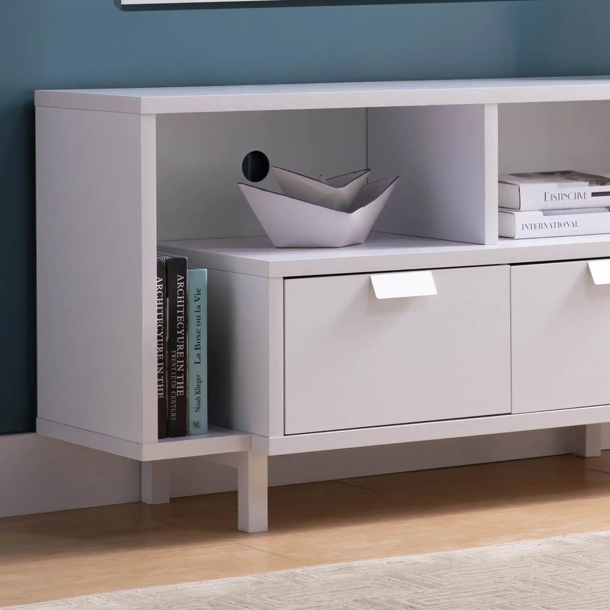 Modern TV Stand & Two Shelves And Two Drawers - Best Buy Furniture