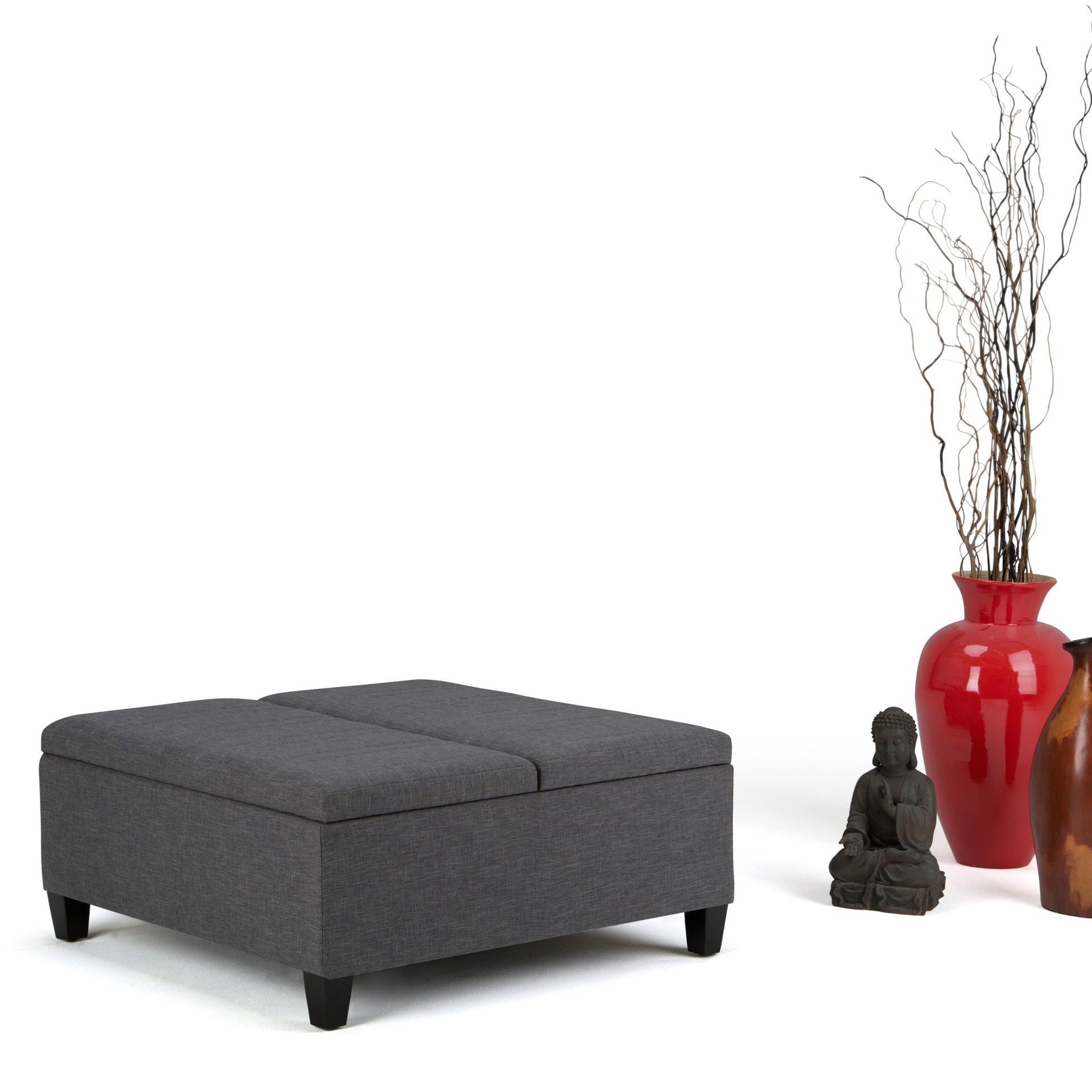 Ellis - Coffee Table Storage Ottoman Contemporary Design - Best Buy Furniture
