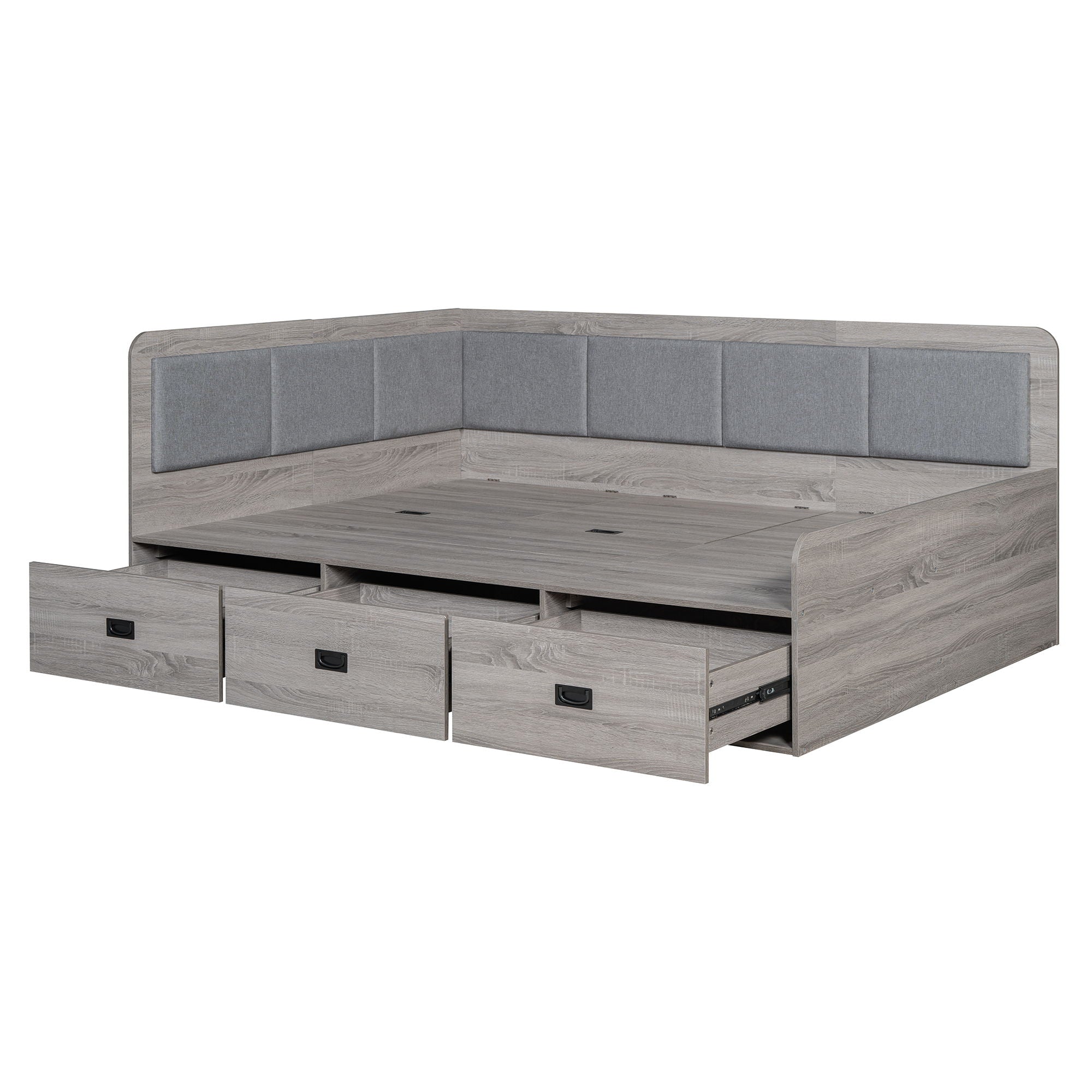 Daybed With 3 Drawers And 3 Storage Compartments